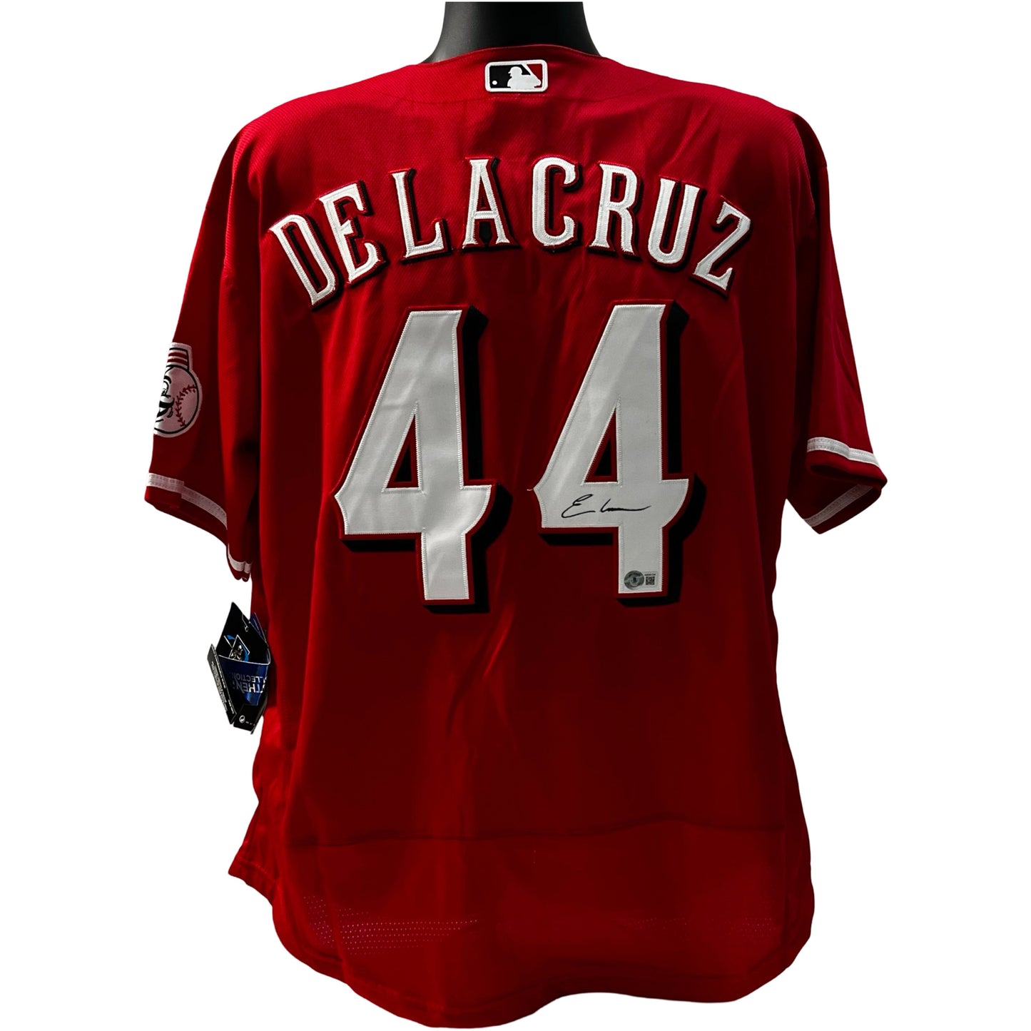 Elly De La Cruz Autographed Cincinatti Reds Red Nike Replica Jersey Beckett