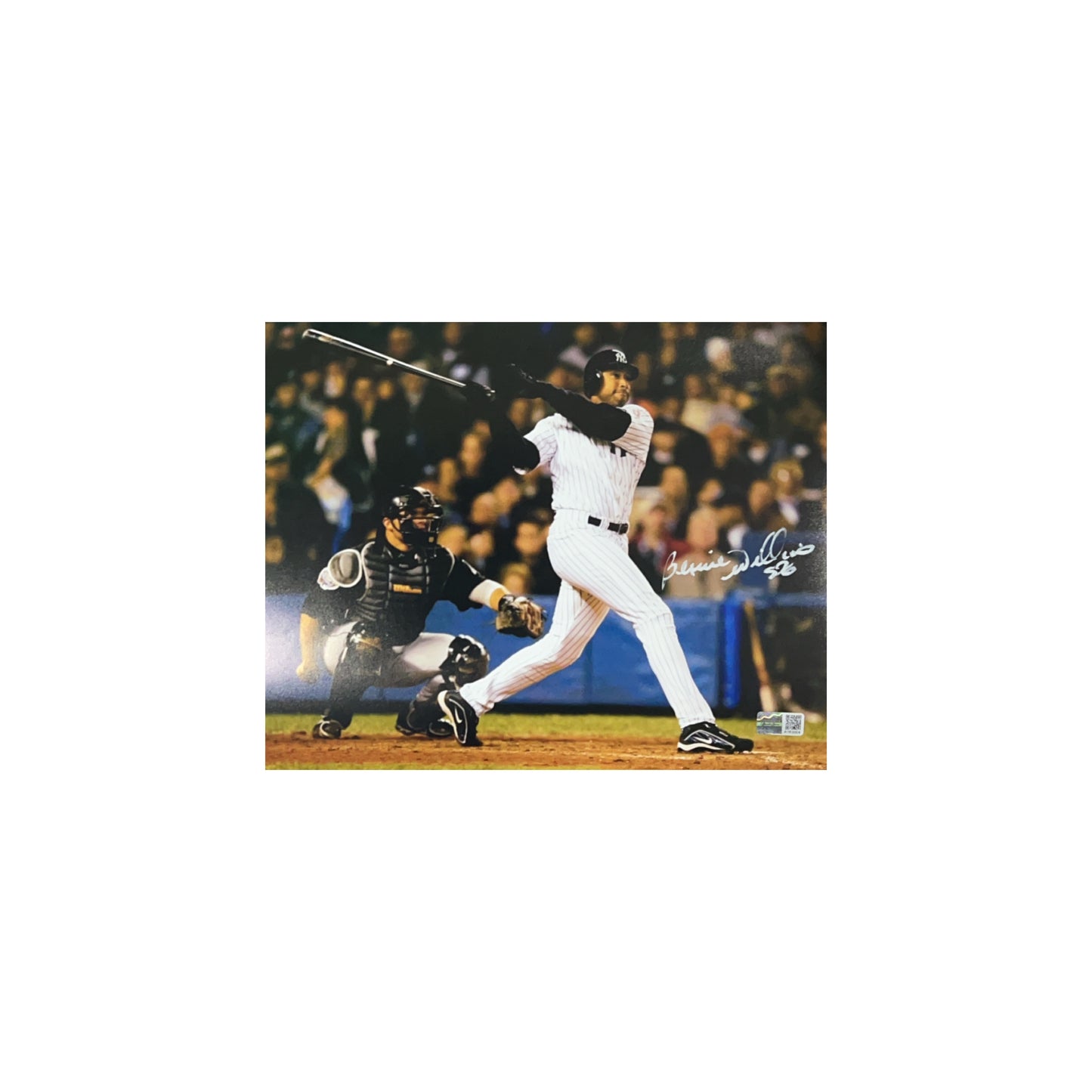 Bernie Williams Autographed New York Yankees 2003 World Series 8x10 Steiner CX