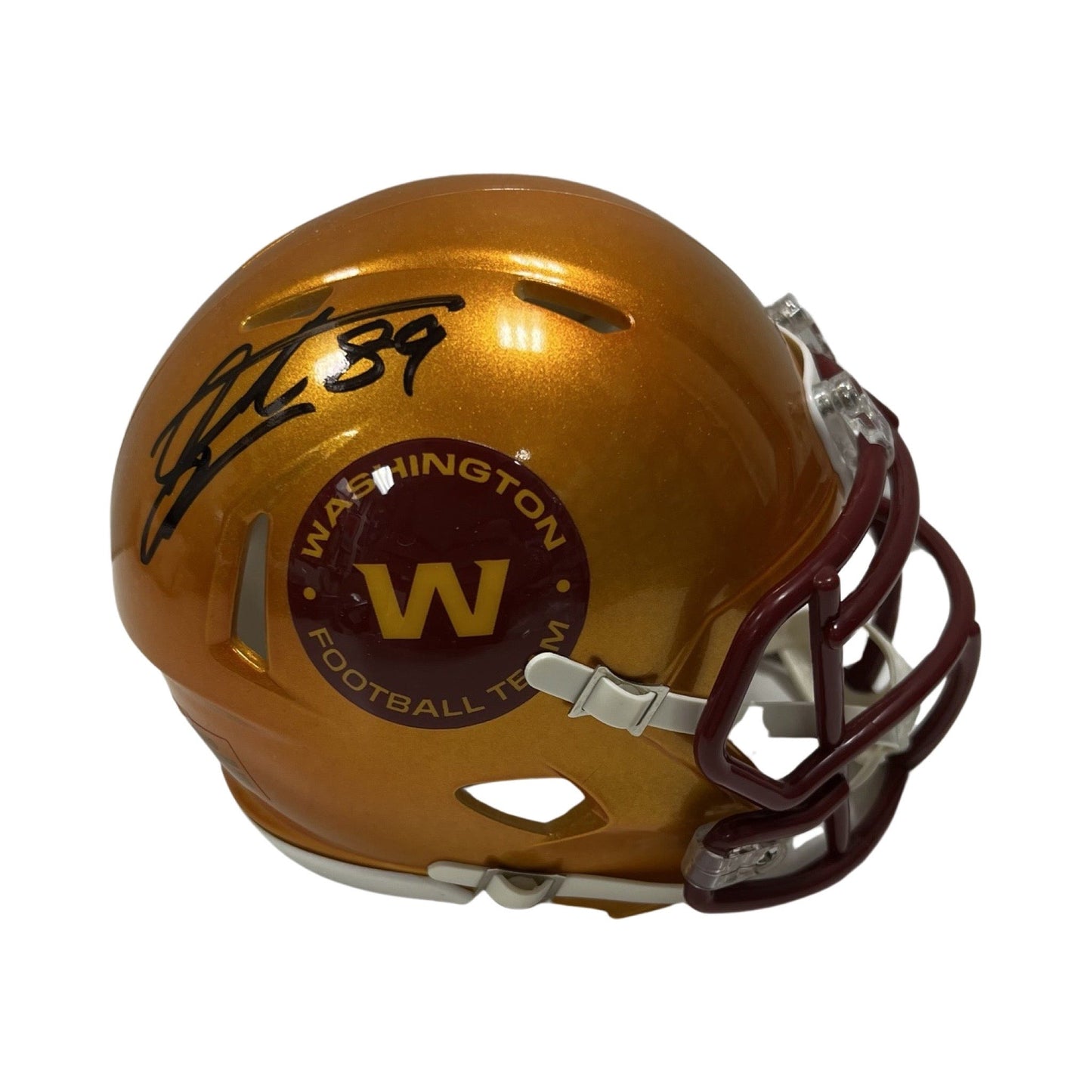 Santana Moss Autographed Washington Commanders Flash Mini Helmet Steiner CX