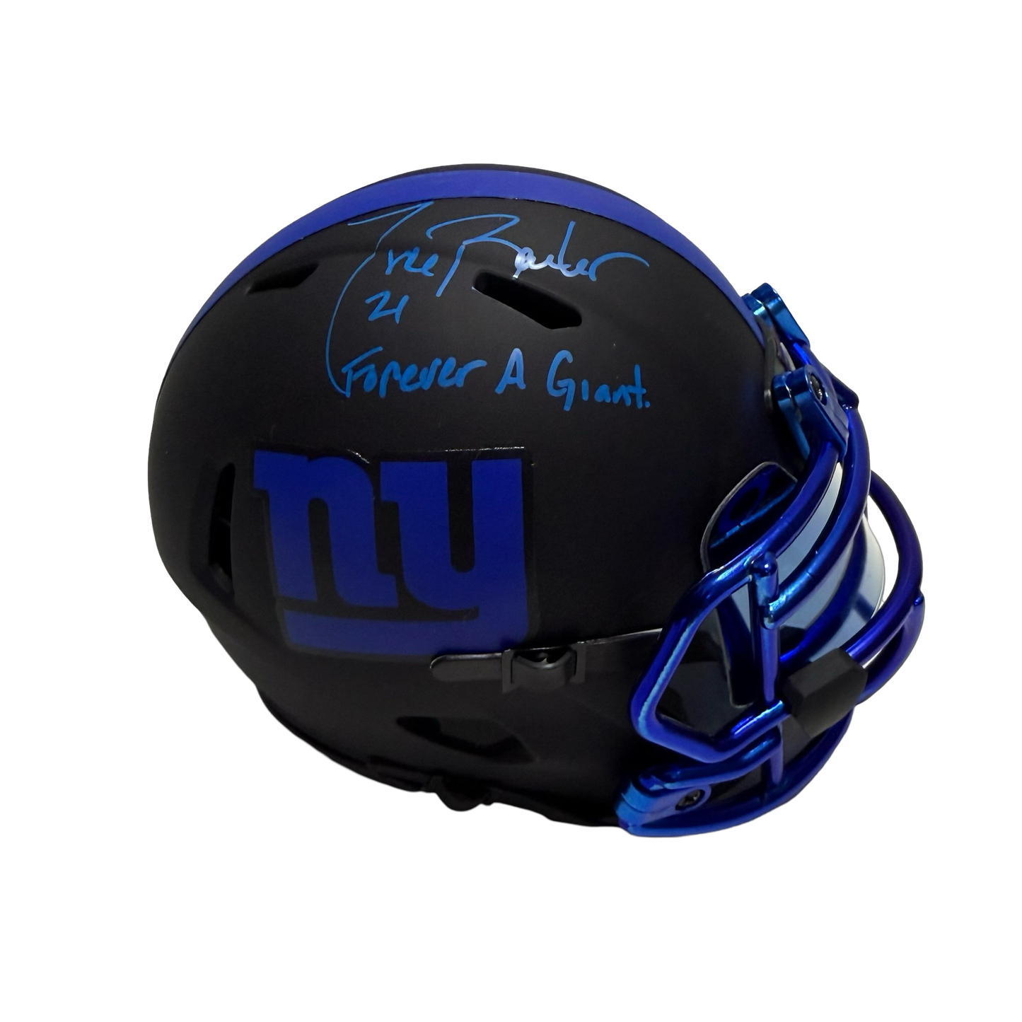 Tiki Barber Autographed New York Giants "Forever a Giant" Inscribed Eclipse Mini Helmet PSA