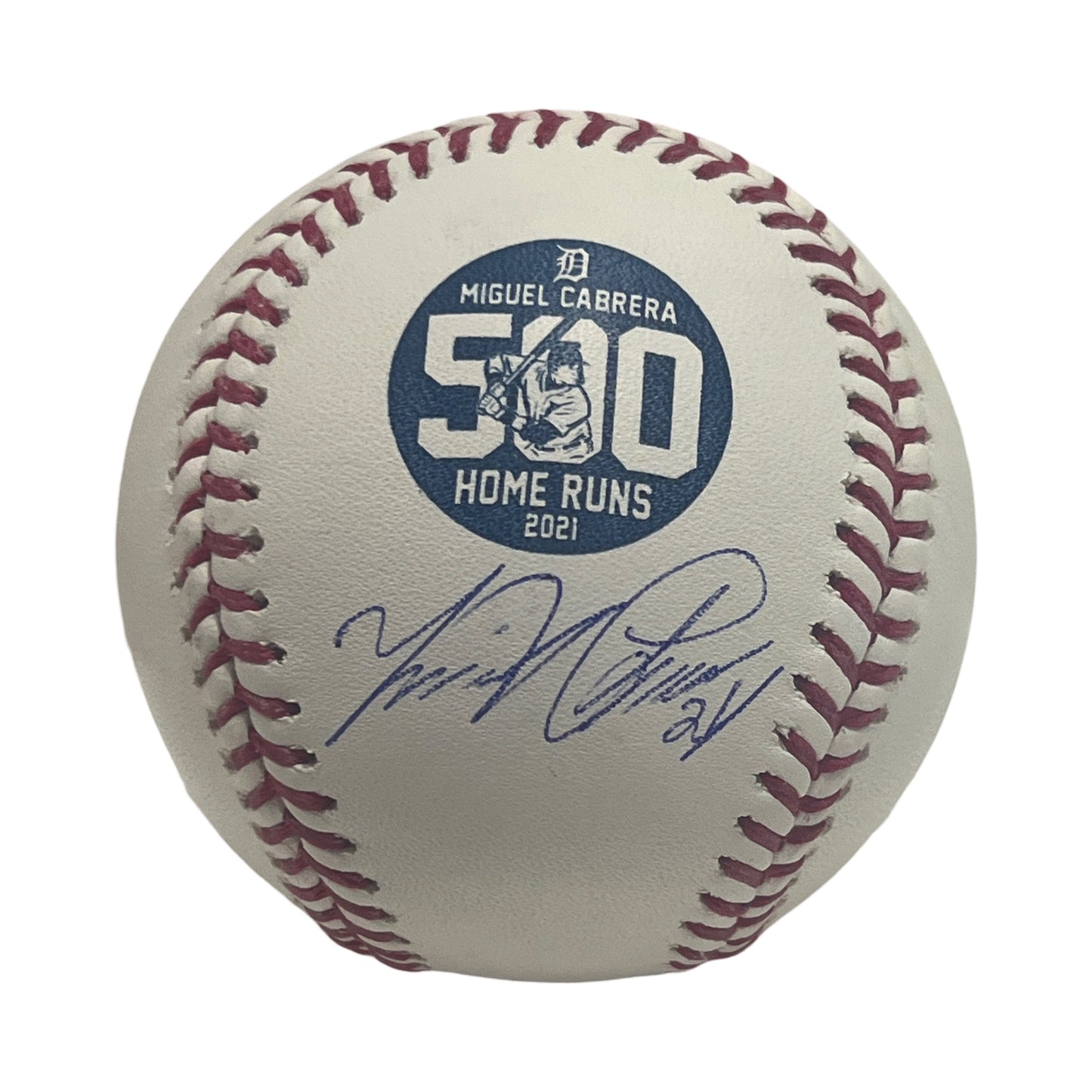 Miguel Cabrera Autographed Detroit Tigers 500th HR Logo Ball Beckett