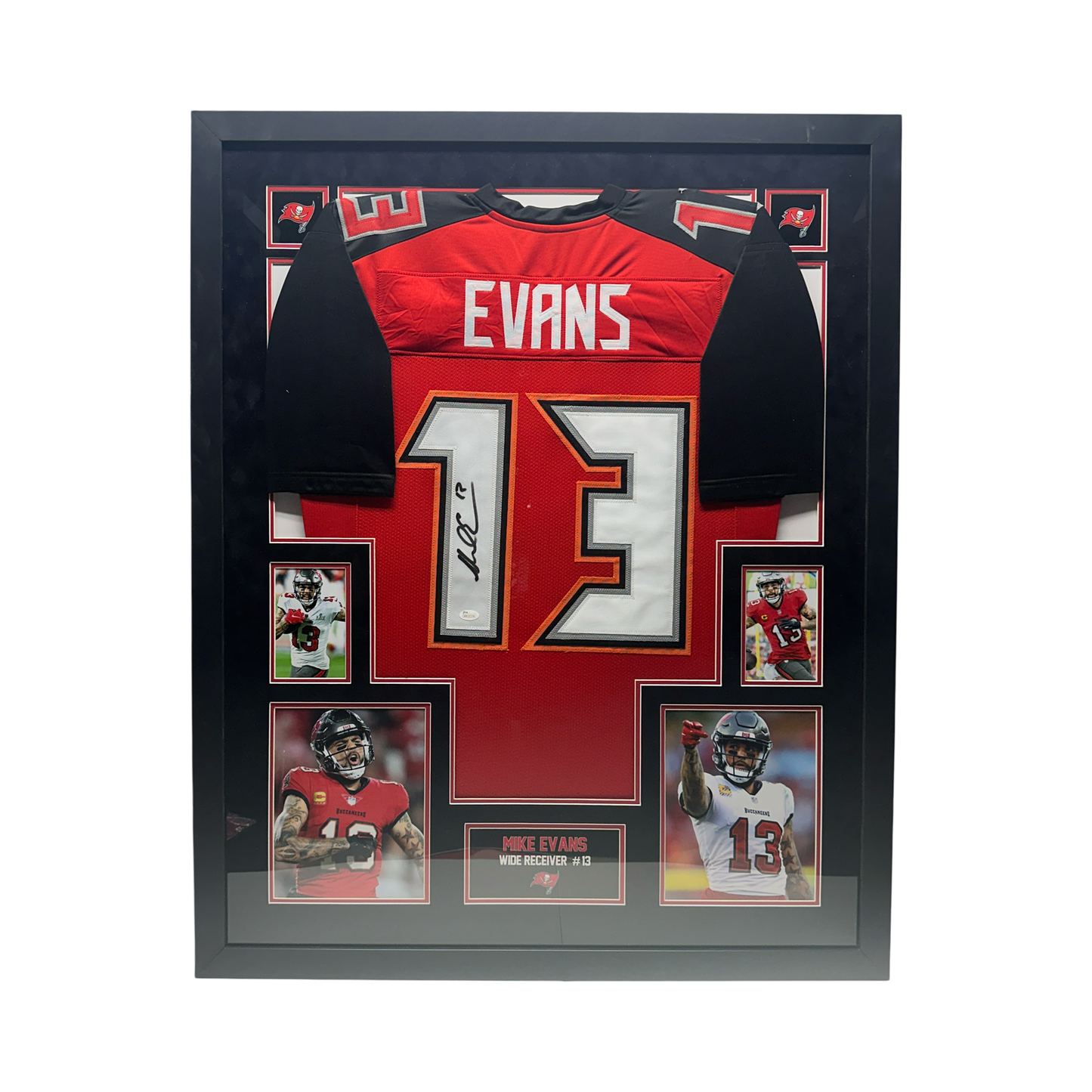 Mike Evans Autographed Tampa Bay Buccaneers Red Jersey JSA - Framed