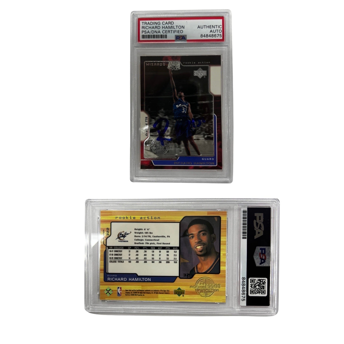 199-00 Upper Deck Richard Hamilton #322 PSA Auto Authentic