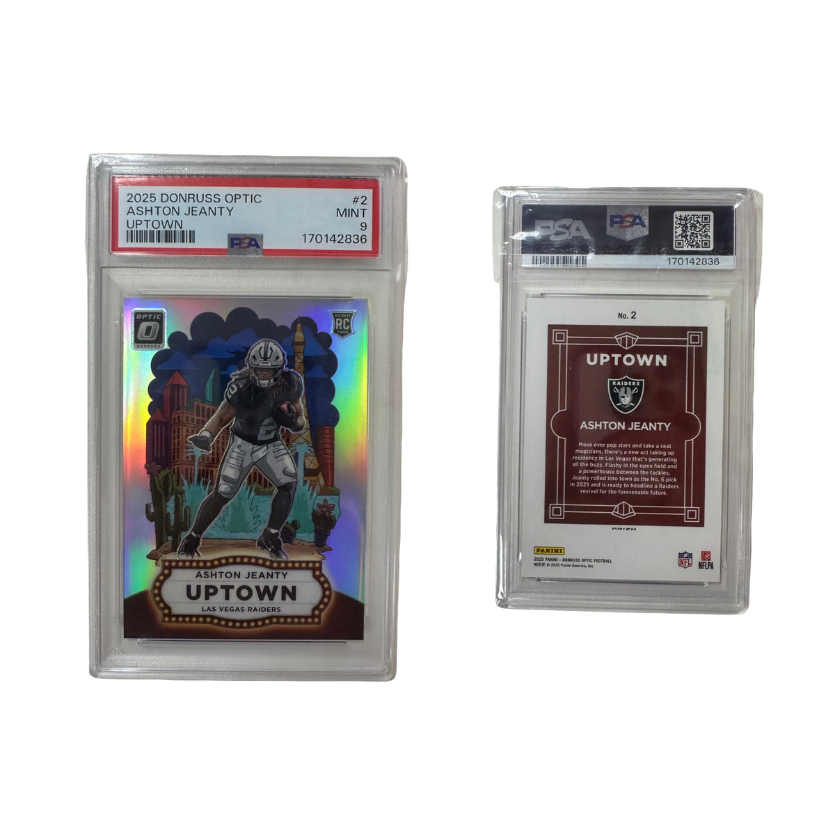 Ashton Jeanty 2025 Donruss Optic Uptown Rookie #2 PSA 9