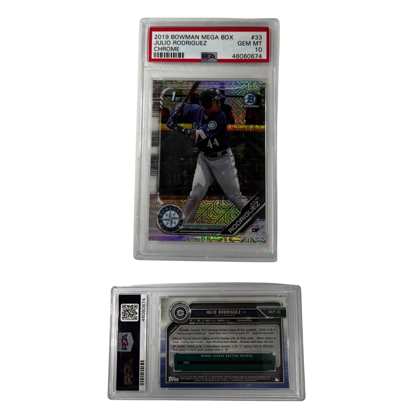 2019 Bowman 1st Mega Box Chrome Julio Rodriguez #33 Gem MT 10