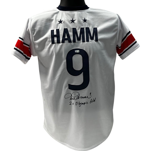 Mia Hamm Autographed Team USA Jersey "2x Olympic Gold" Inscription Steiner CX