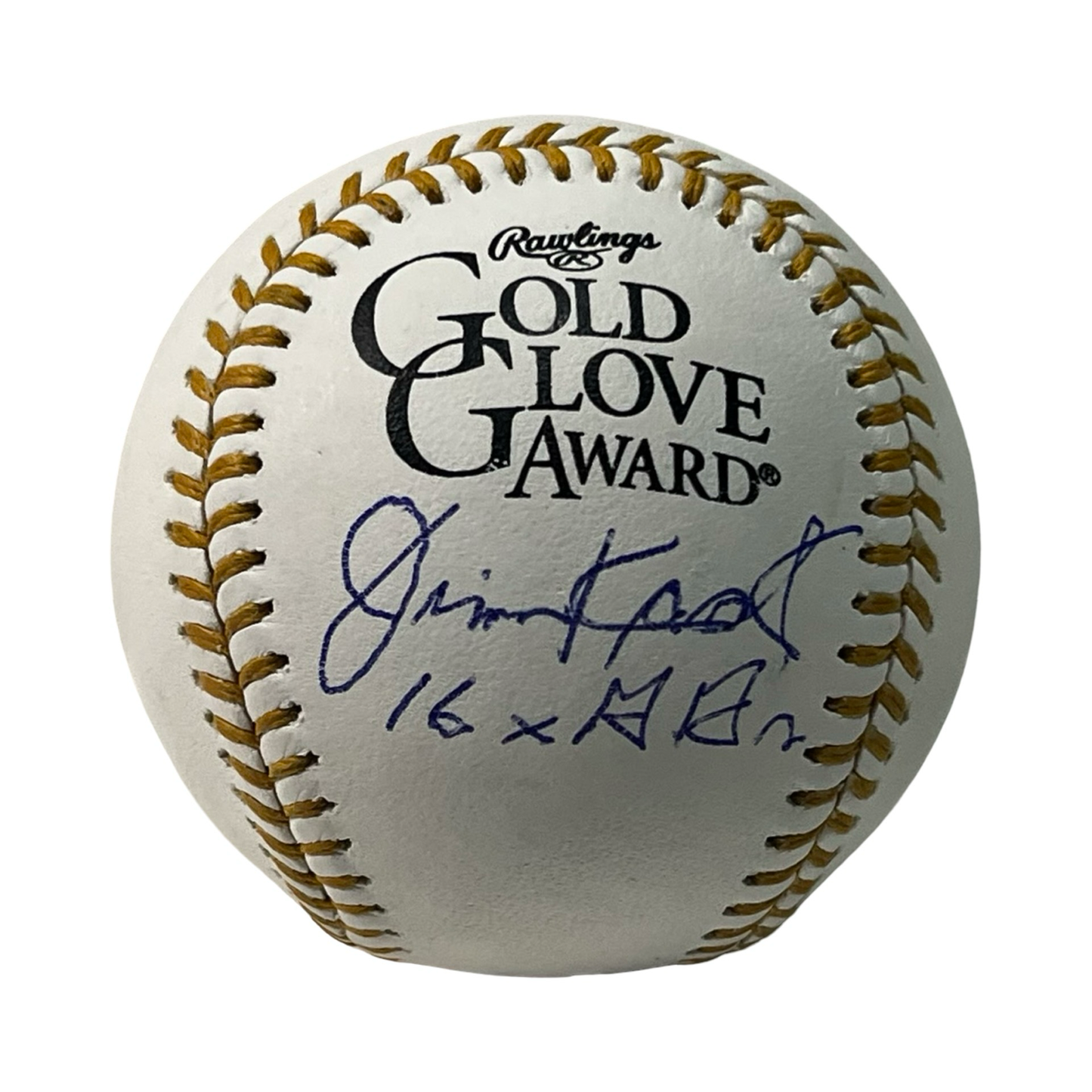 Jim Kaat Autographed Gold Glove Logo Ball "16x GG" Inscription Beckett