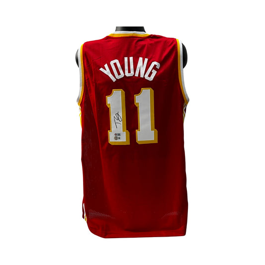 Trae Young Autographed Atlanta Hawks Red Jersey Beckett