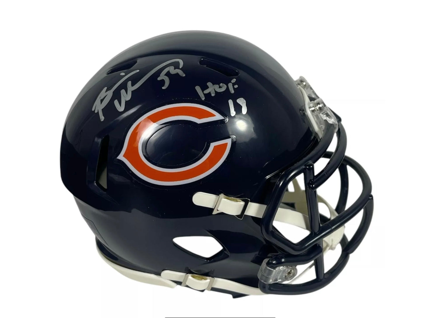 Brian Urlacher Autographed Chicago Bears Speed Mini Helmet HOF 18 Inscription Beckett