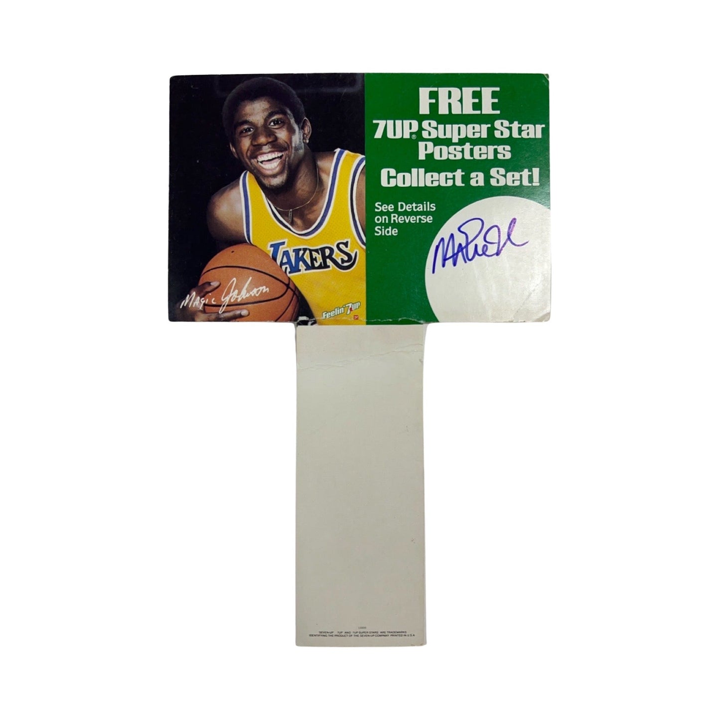 Magic Johnson Autographed Los Angeles Lakers Advertisement Postcard JSA