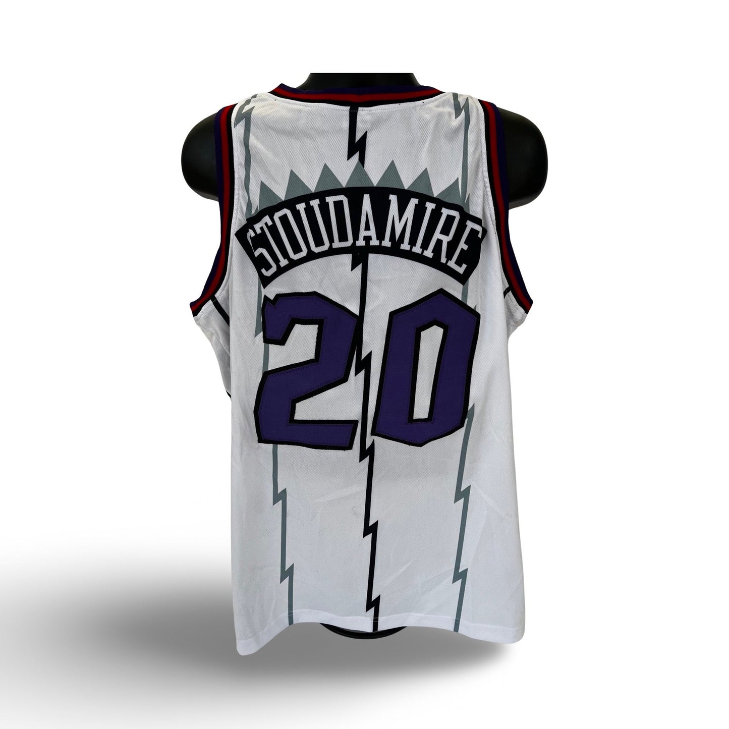 Damon Stoudamire Unsigned Toronto Raptors White Custom Jersey