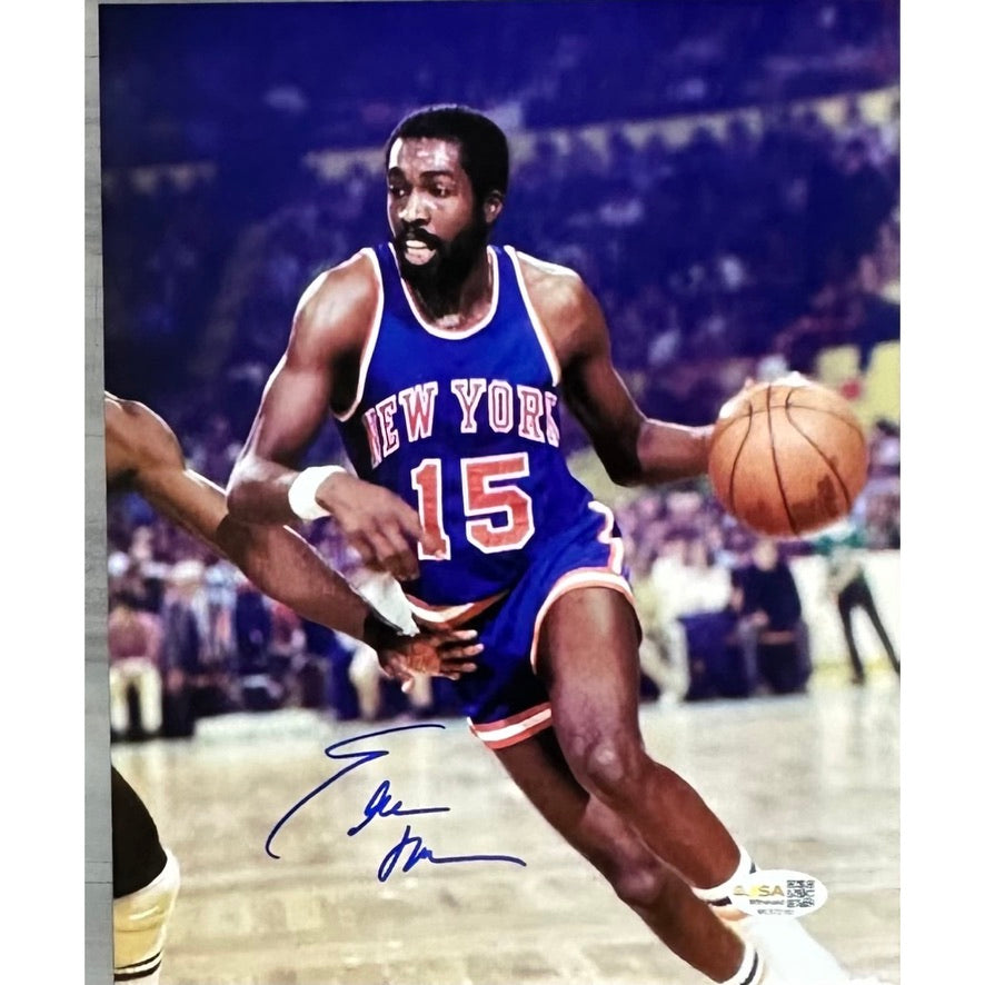 Earl Monroe New York Knicks Autographed 11x14 JSA