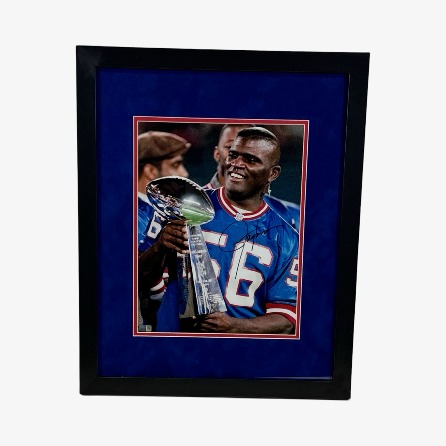Lawrence Taylor Autographed New York Giants Lombardi Trophy Framed 11x14 Steiner CX