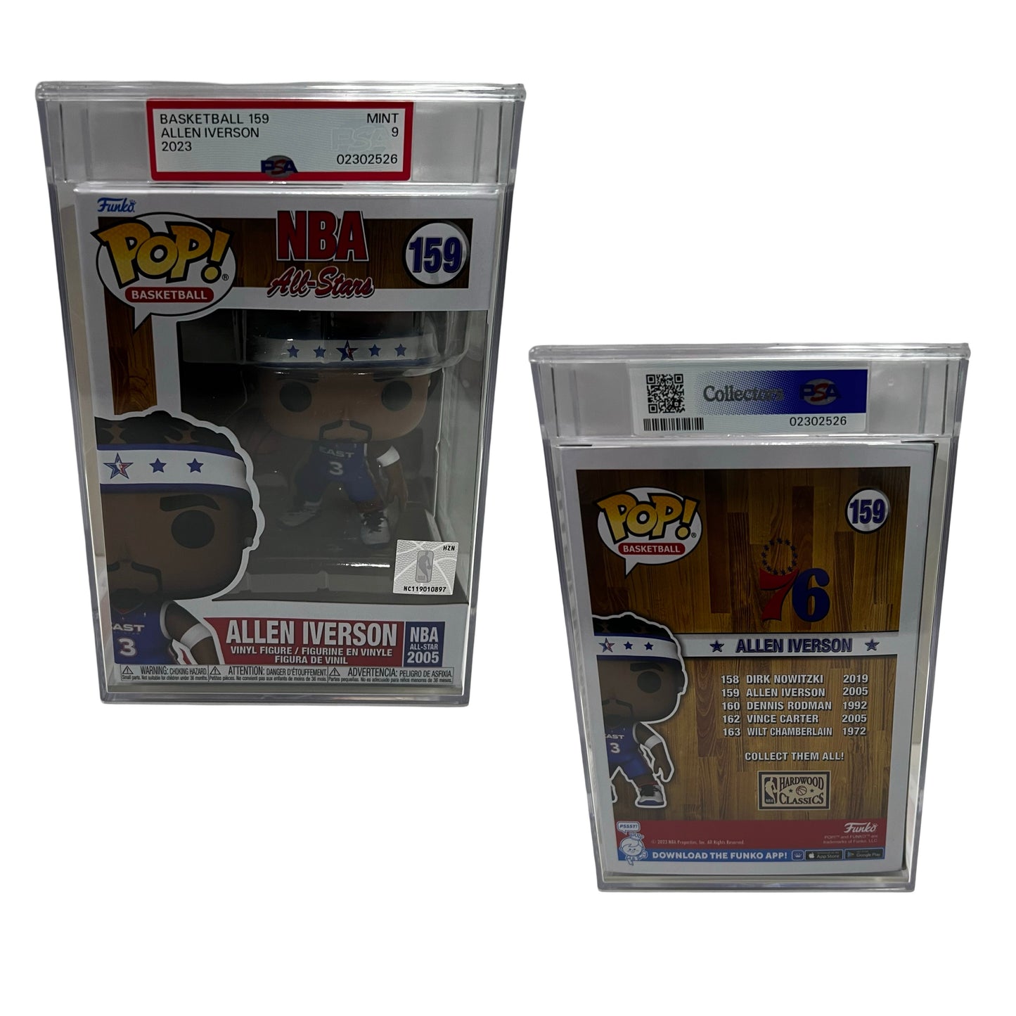 Allen Iverson Basketball 159 2023 Funko Pop PSA MINT 9