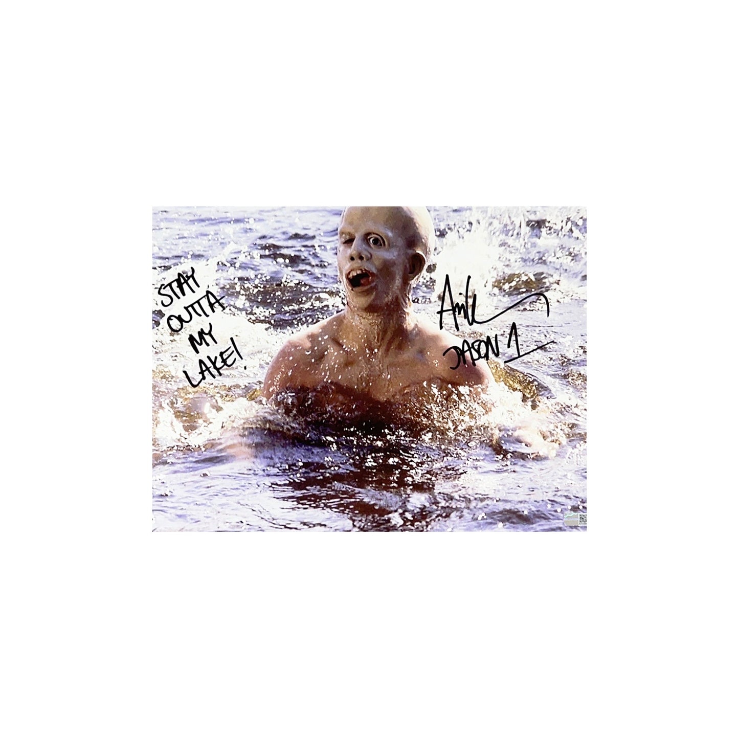 Ari Lehman Autographed Friday The 13th Lake 11x14 "Stay Outta My Lake! Jason 1" Inscription Steiner CX
