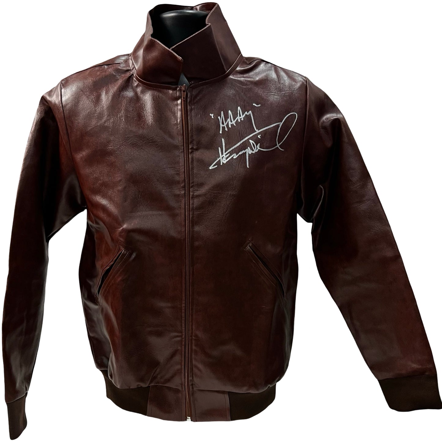 Henry Winkler Autographed Happy Days Leather Jacket "Aaay" Inscription Beckett