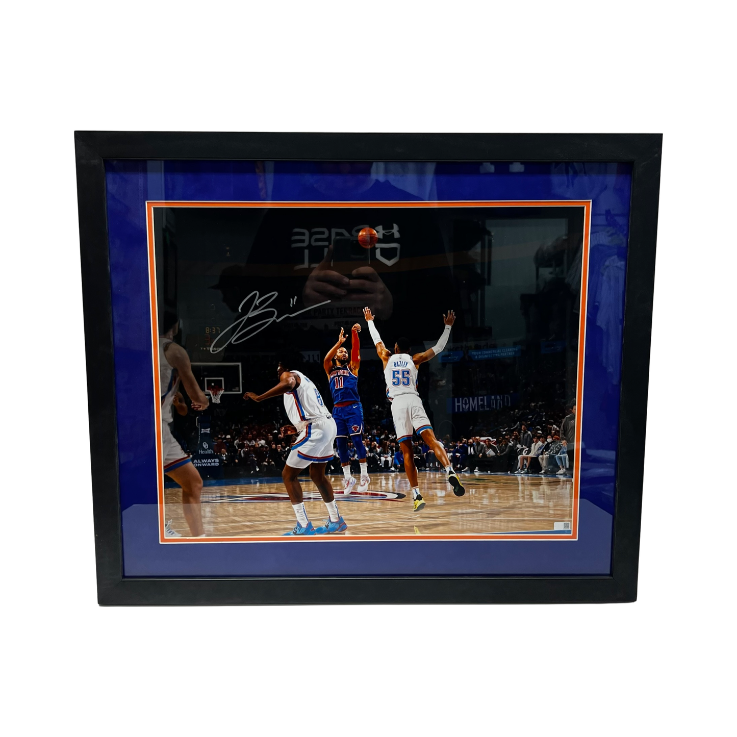 Jalen Brunson Autographed New York Knicks Shooting 16x20 Steiner CX - Framed