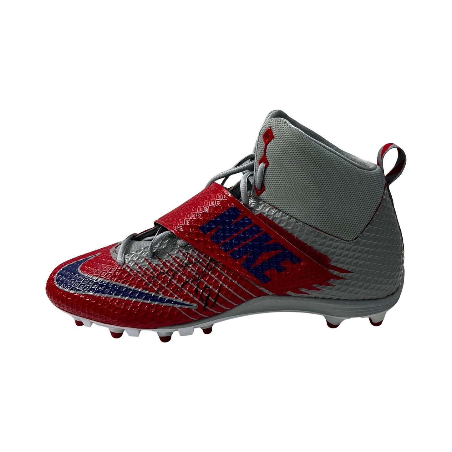 Justin Tuck Autographed New York Giants Nike Cleat Black Ink PSA