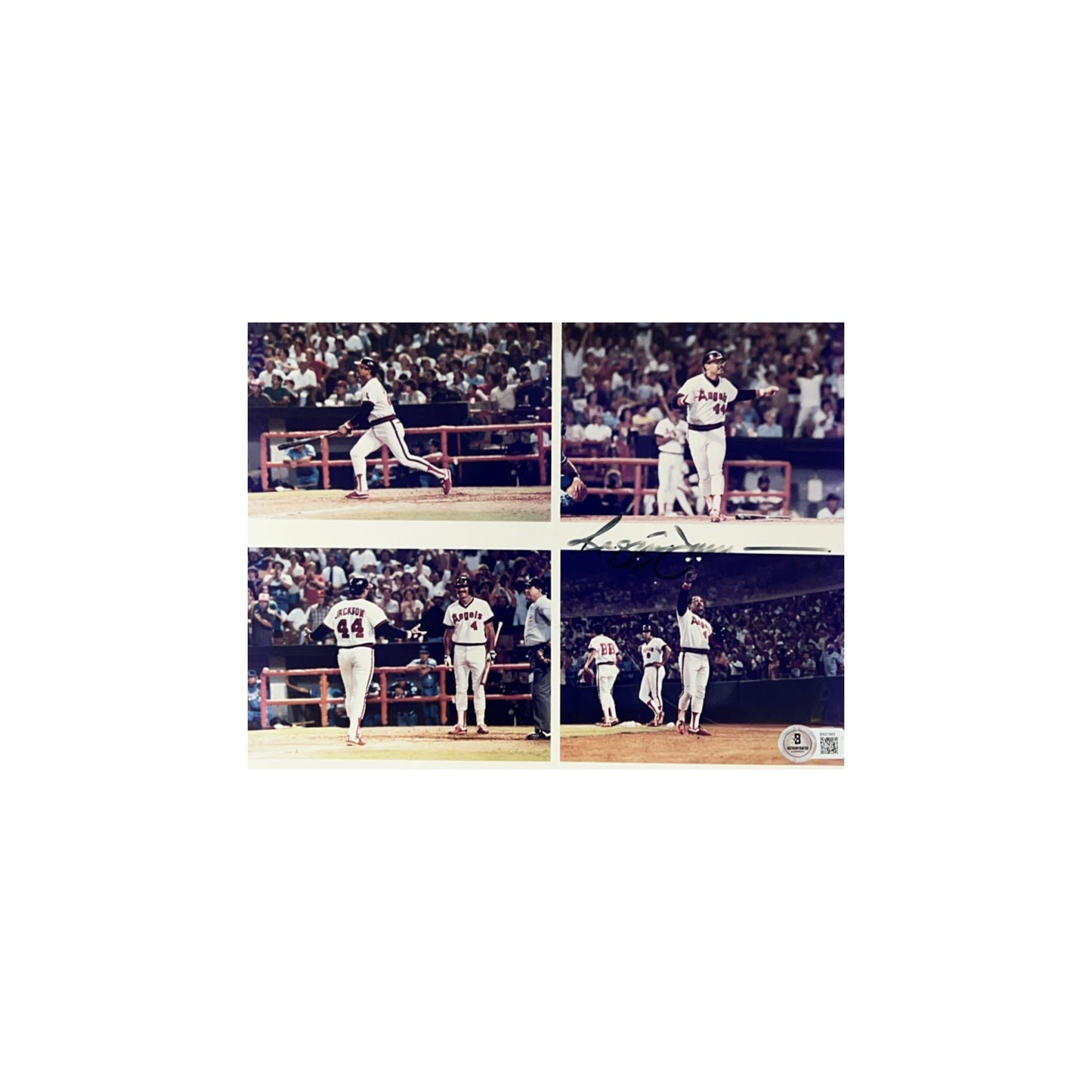 Reggie Jackson Autographed California Angels 8x10 Beckett