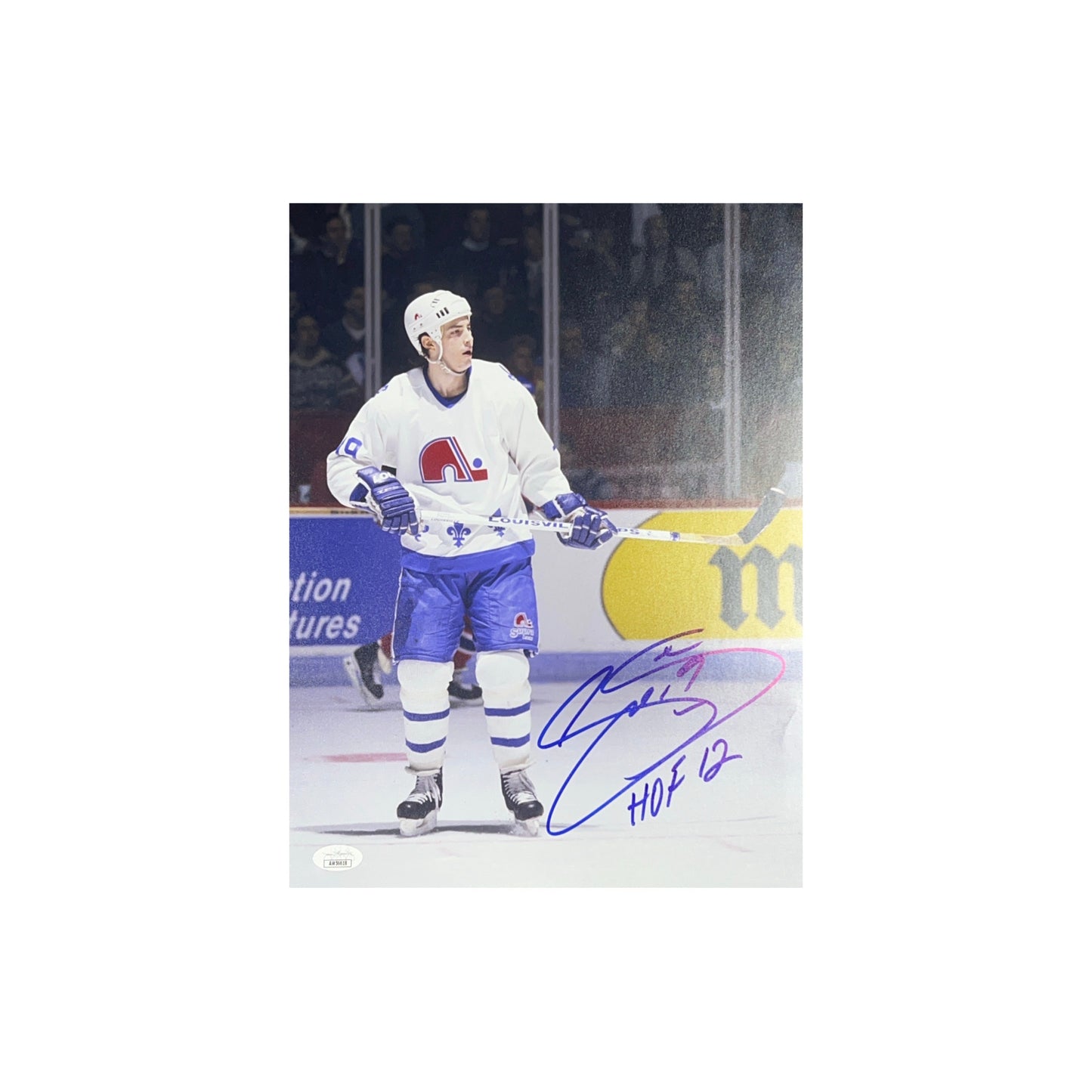 Joe Sakic Autographed Colorado Avalanche 11x14 "HOF 12" Inscription JSA