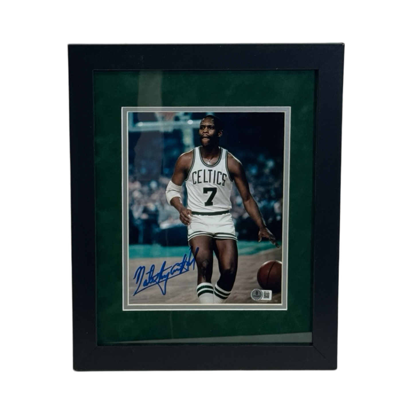 Nate Archibald Autographed Boston Celtics Framed Color 8x10 Beckett