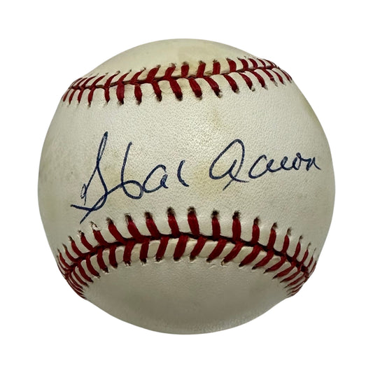 Hank Aaron Autographed San Francisco Giants Official National League Baseball JSA LOA