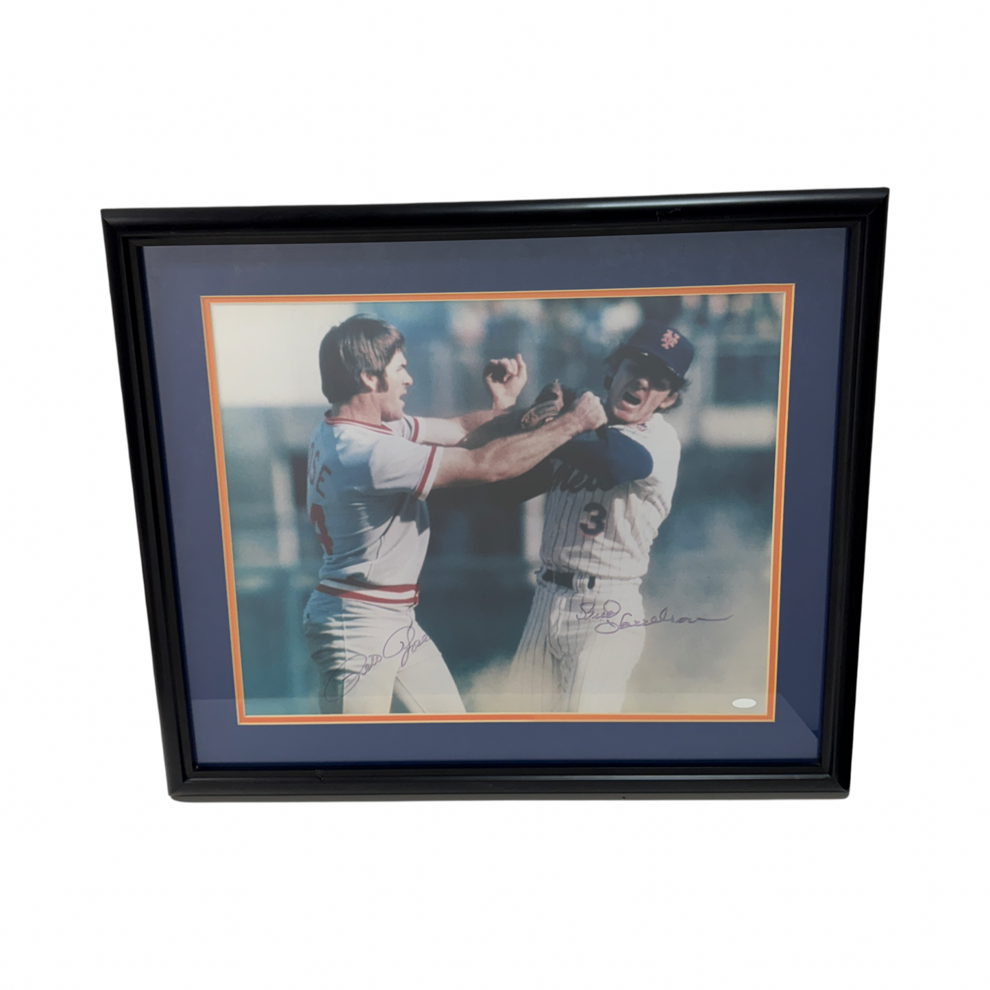 Pete Rose & Bud Harrelson Autographed Framed 16x20 Steiner