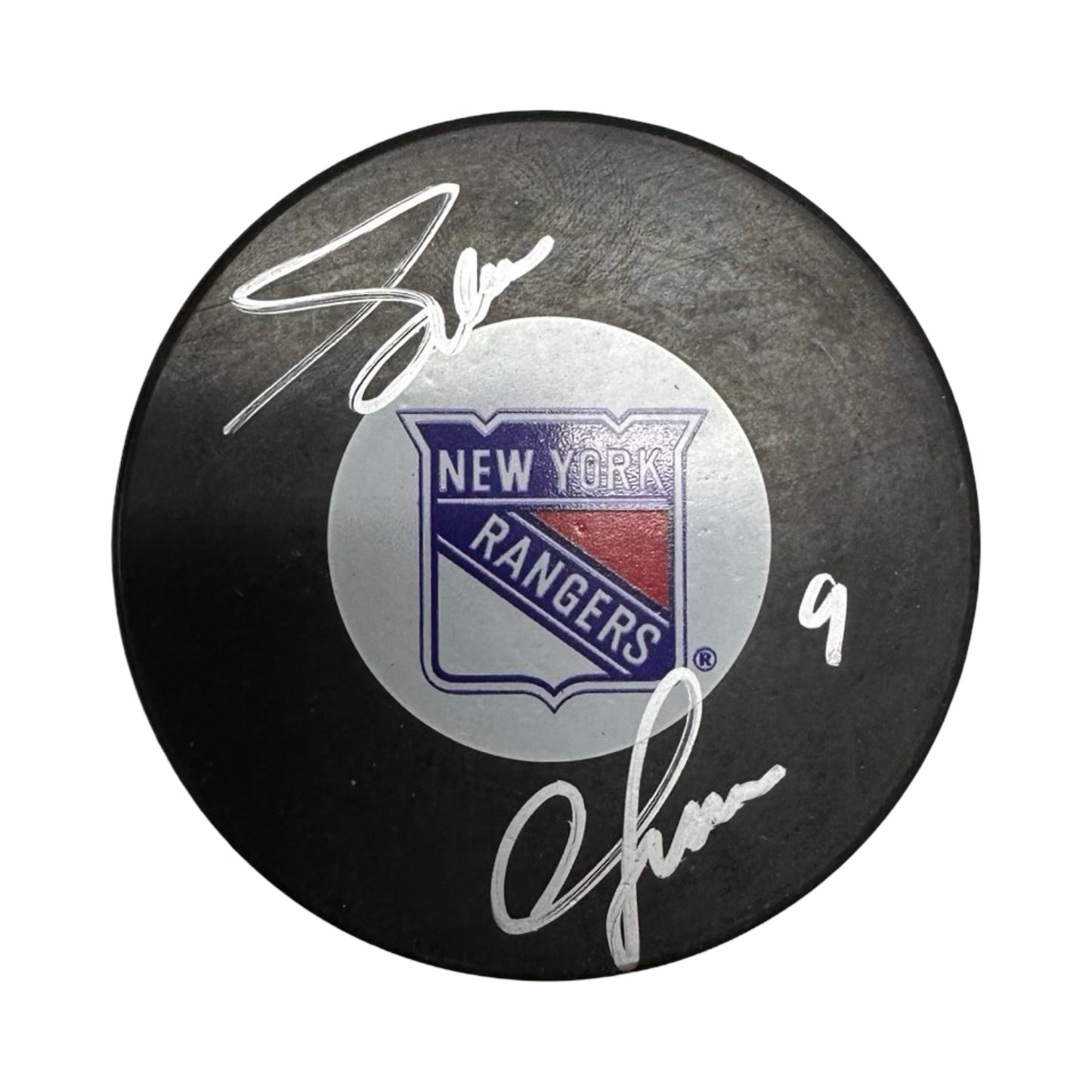 Adam Graves Autographed Short Signature Puck Beckett