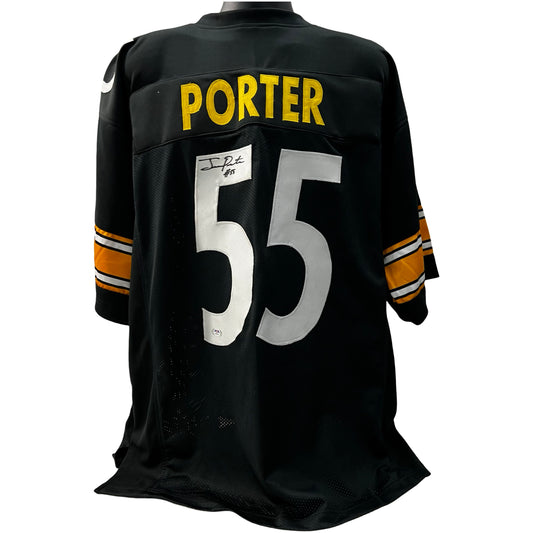 Joey Porter Sr. Autographed Pittsburgh Steelers Black Jersey PSA