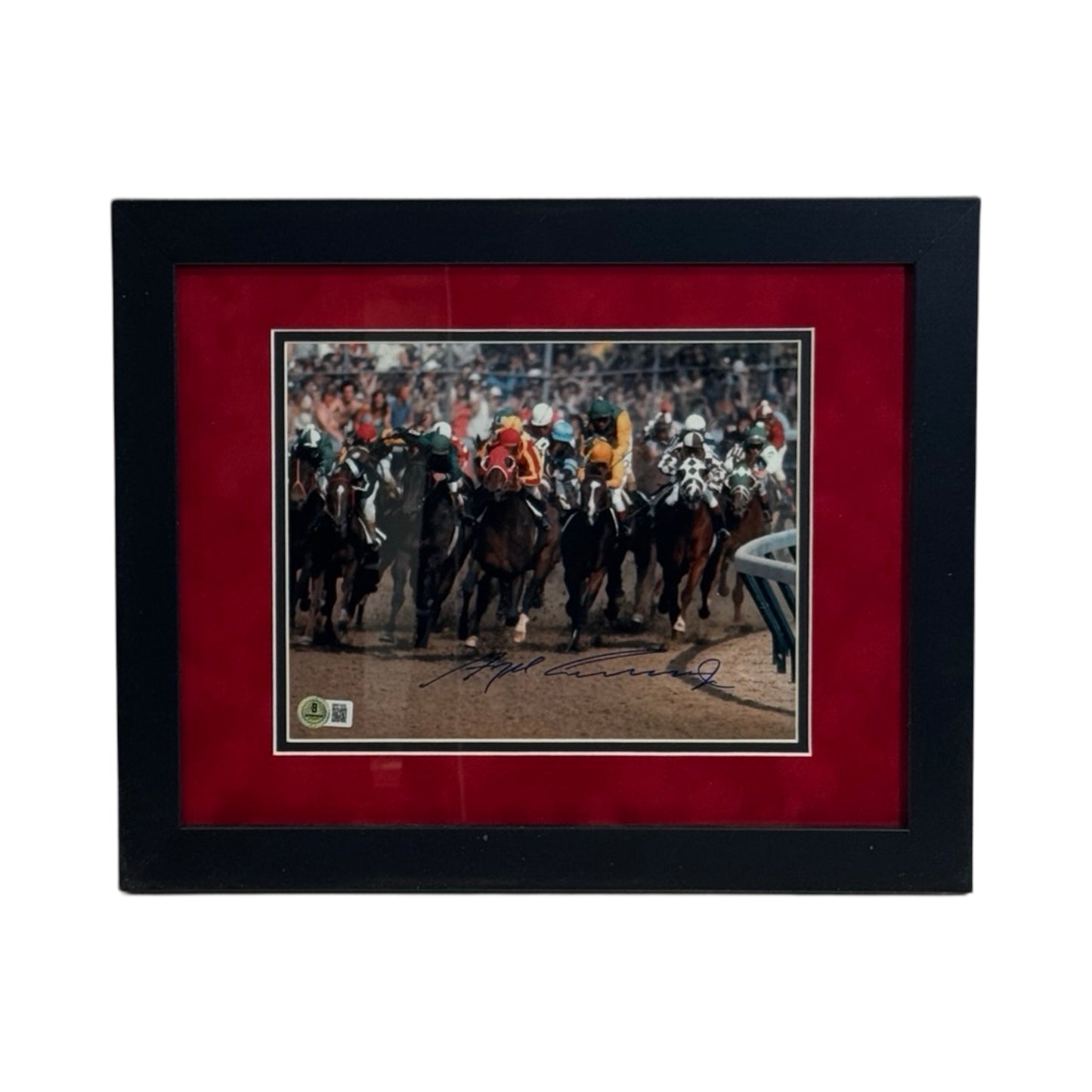 Angel Cordero Autographed Side View Framed 8x10 Beckett