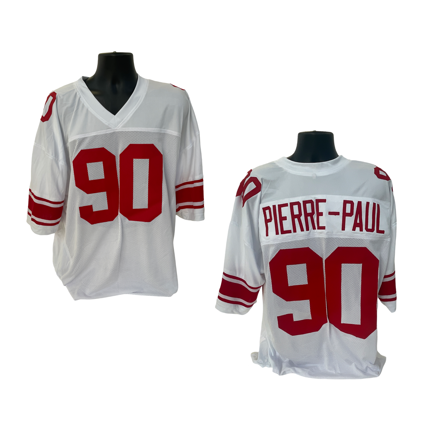 Jason Pierre-Paul Unsigned New York Custom White Jersey Size XL