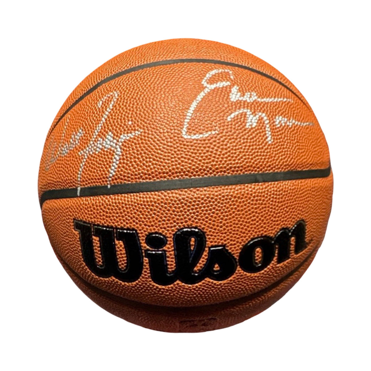 Walt Frazier & Earl Monroe Autographed New York Knicks Base Wilson Basketball JSA COA