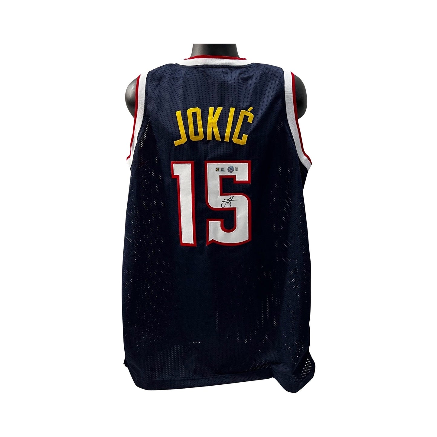 Nikola Jokic Autographed Denver Nuggets Navy Jersey Beckett