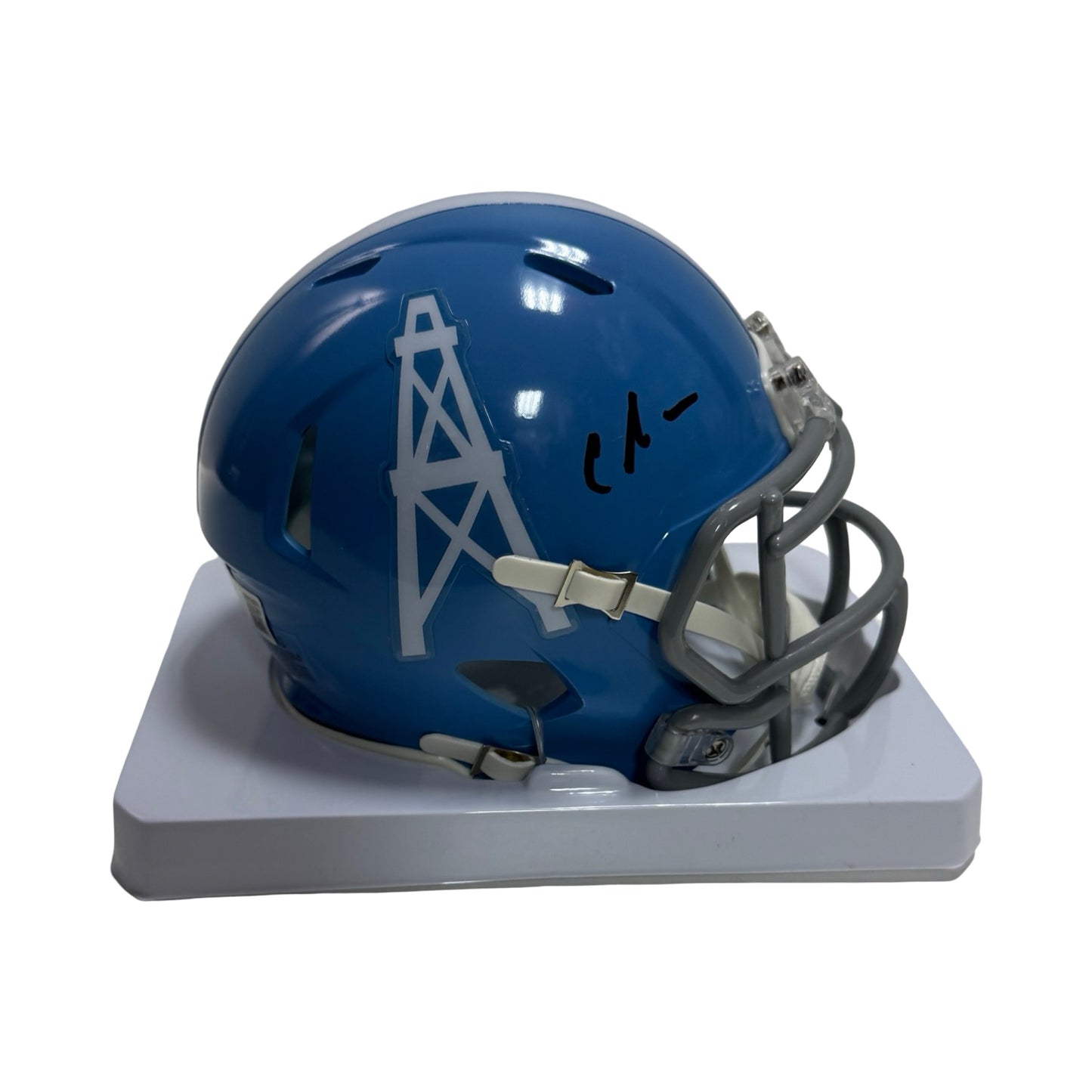 Chris Johnson Autographed Tennessee Titans Light Blue Mini Helmet Beckett