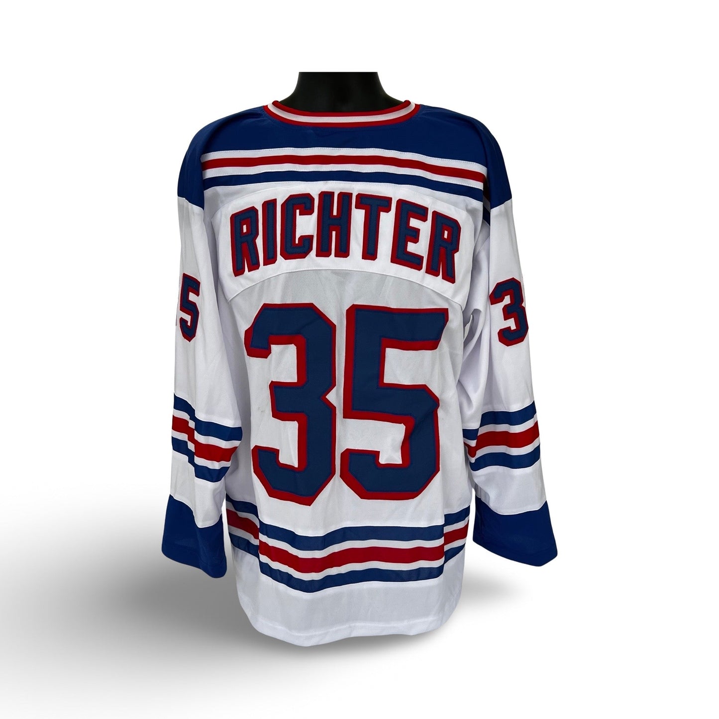 Mike Richter Unsigned New York Rangers White Custom Jersey