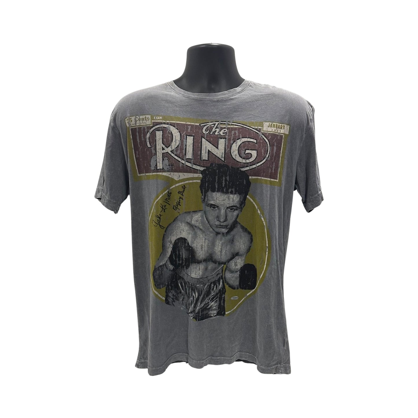 Jake LeMotta Autographed Boxing "The Ring" T-Shirt Steiner