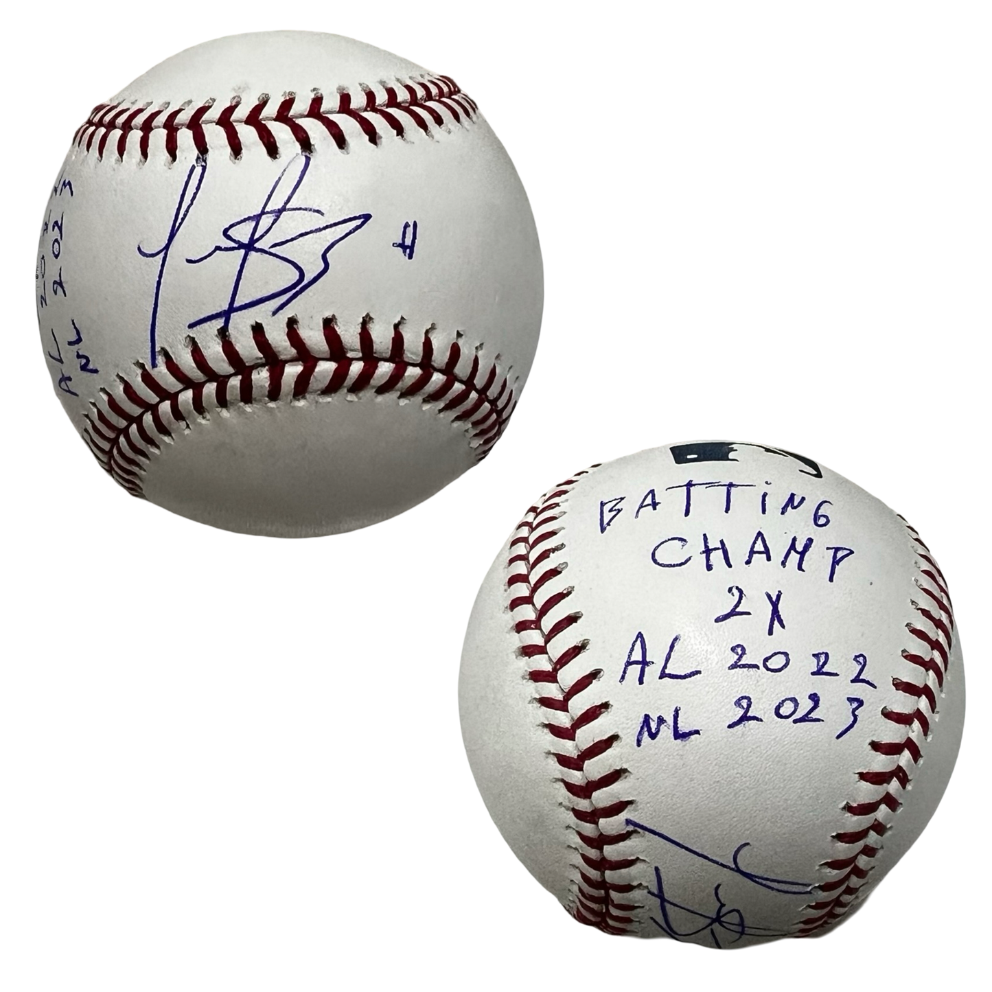 Luis Arraez Autographed OMLB "Batting Champ 2x AL 2022 NL 2023" Inscription Beckett