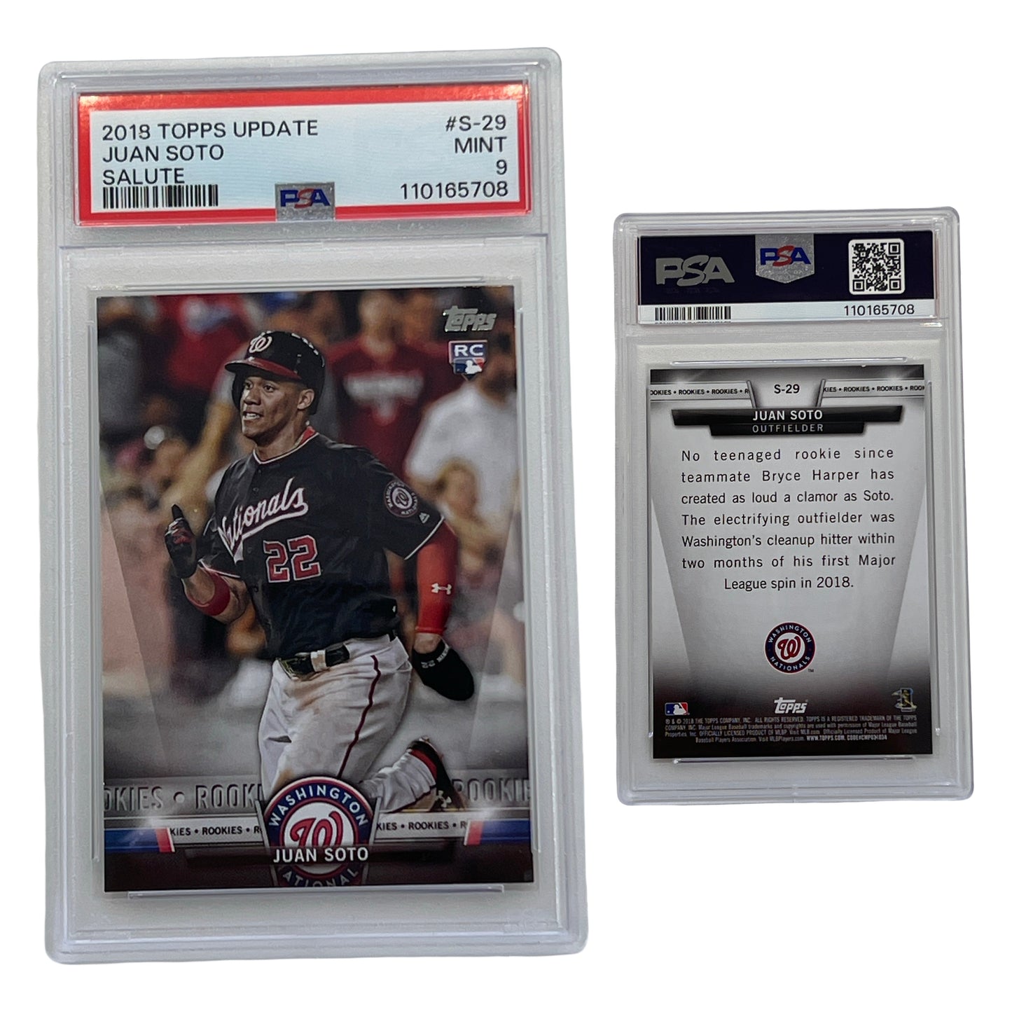 2018 Juan Soto Topps Update Salute #S-29 PSA MINT 9
