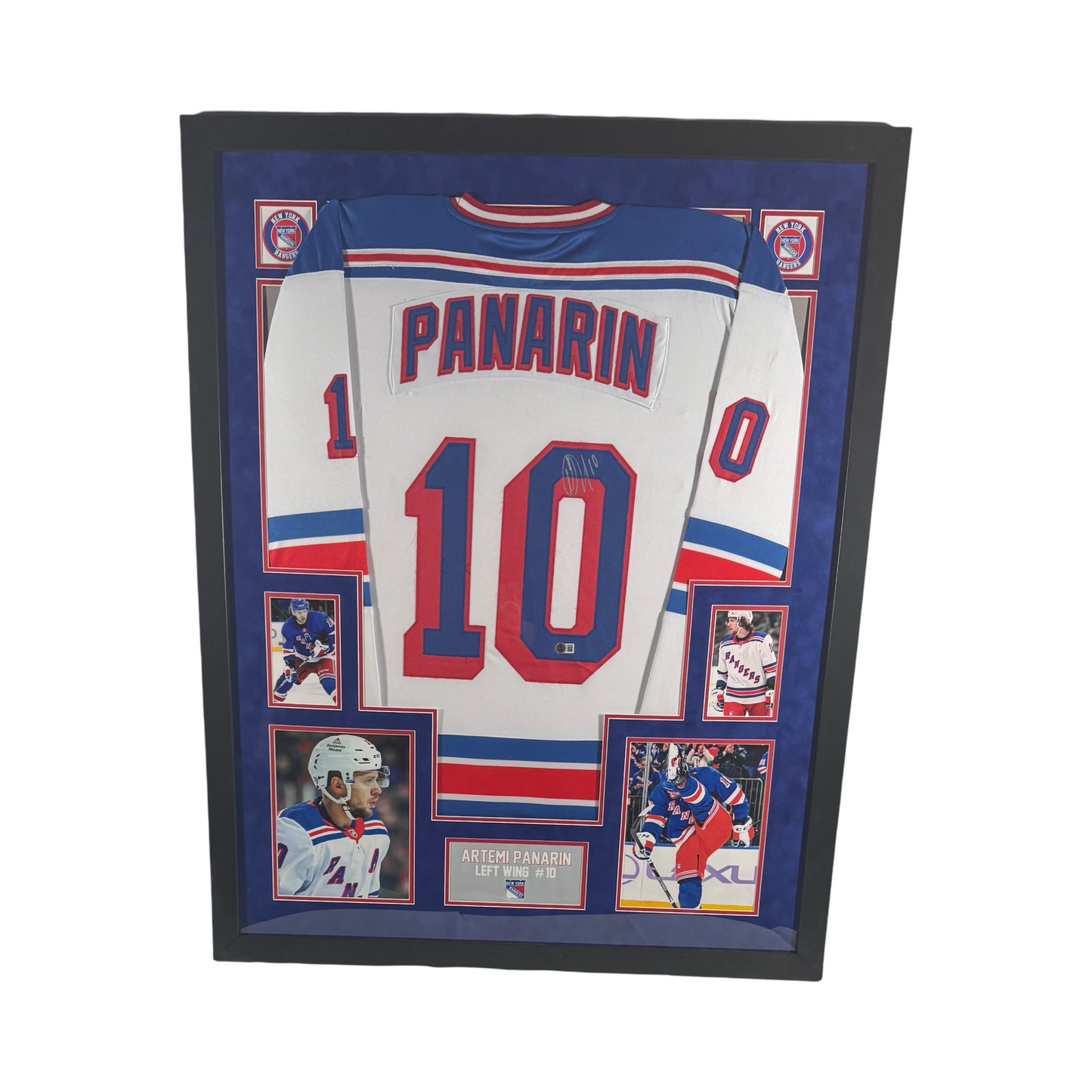 Artemi Panarin Autographed New York Rangers Framed White Jersey Beckett