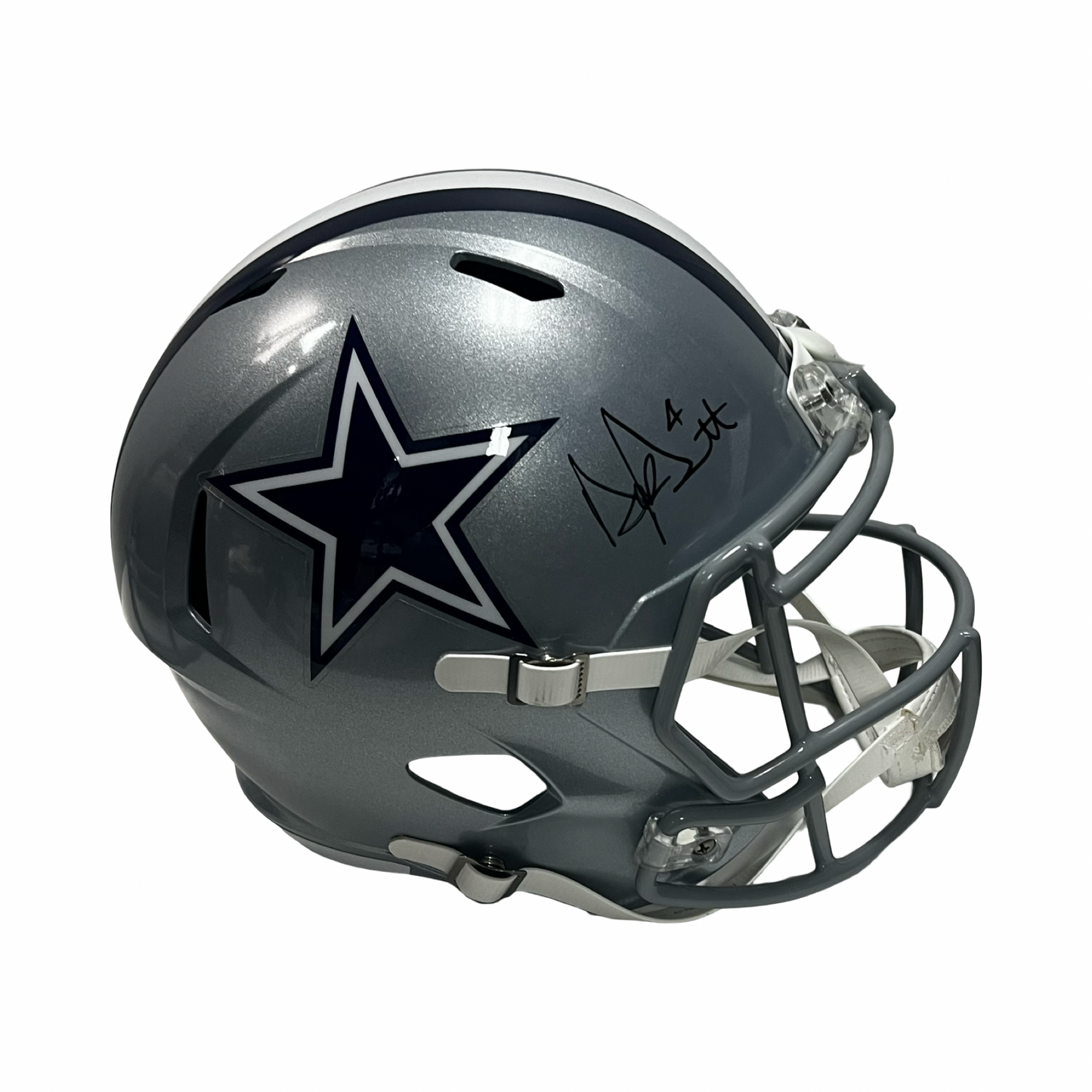 Dak Prescott Autographed Dallas Cowboys Speed Replica Helmet JSA
