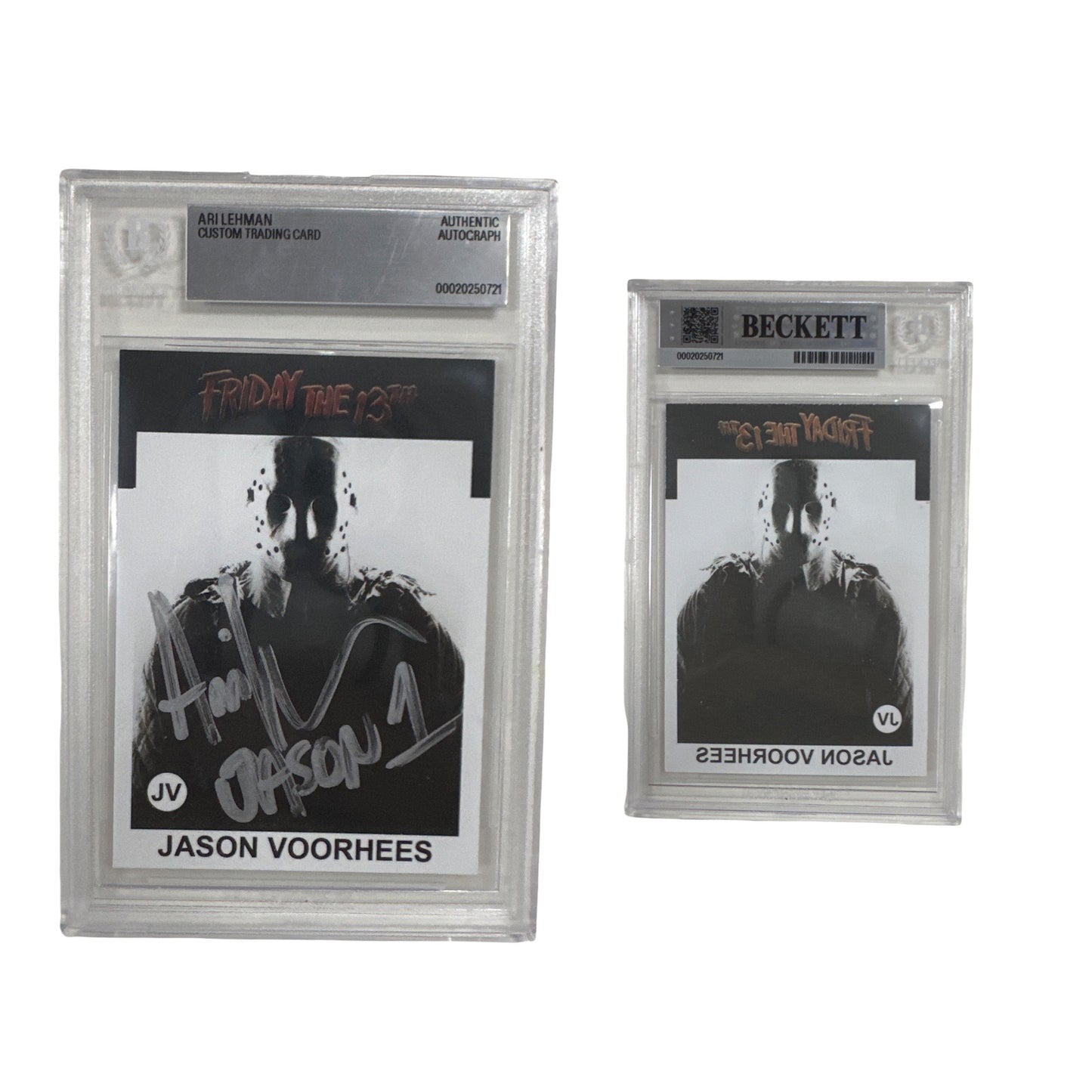 Ari Lehman Autographed Jason Voorhees Friday the 13th Card Black Mask Silver Ink Beckett BAS