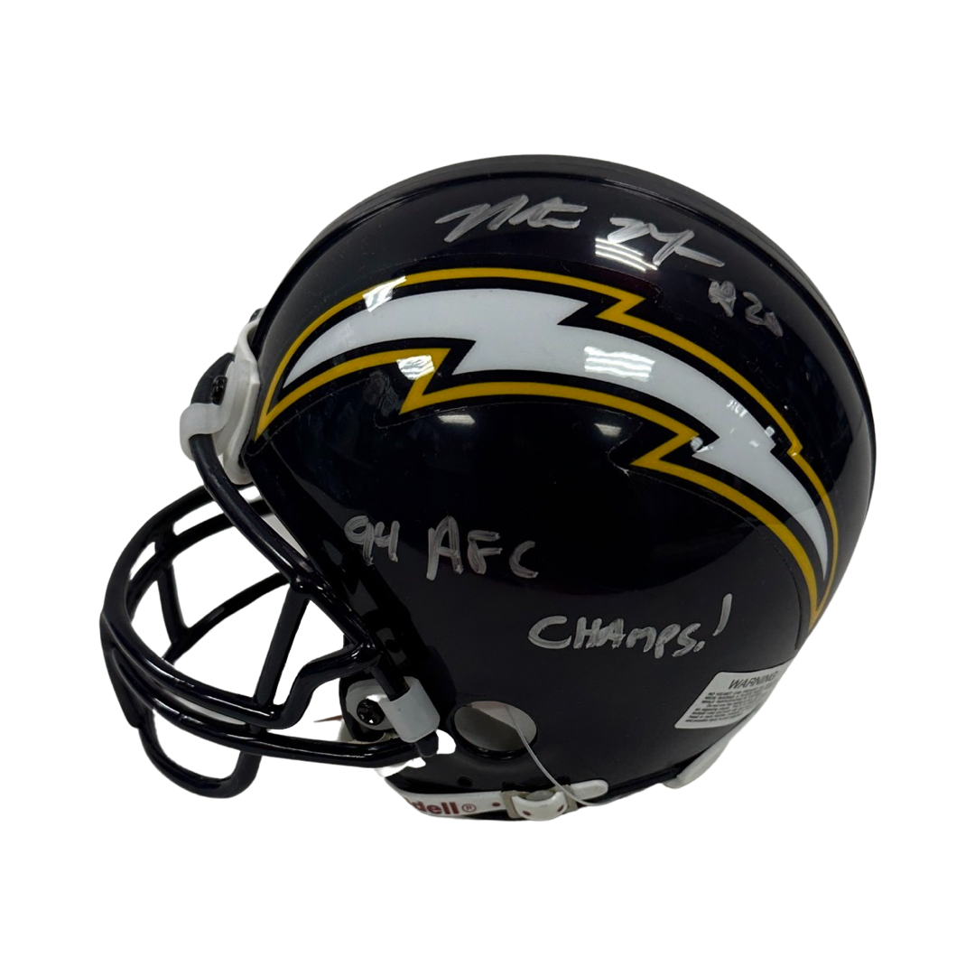 Natrone Means Autographed San Diego Chargers Mini Helmet JSA