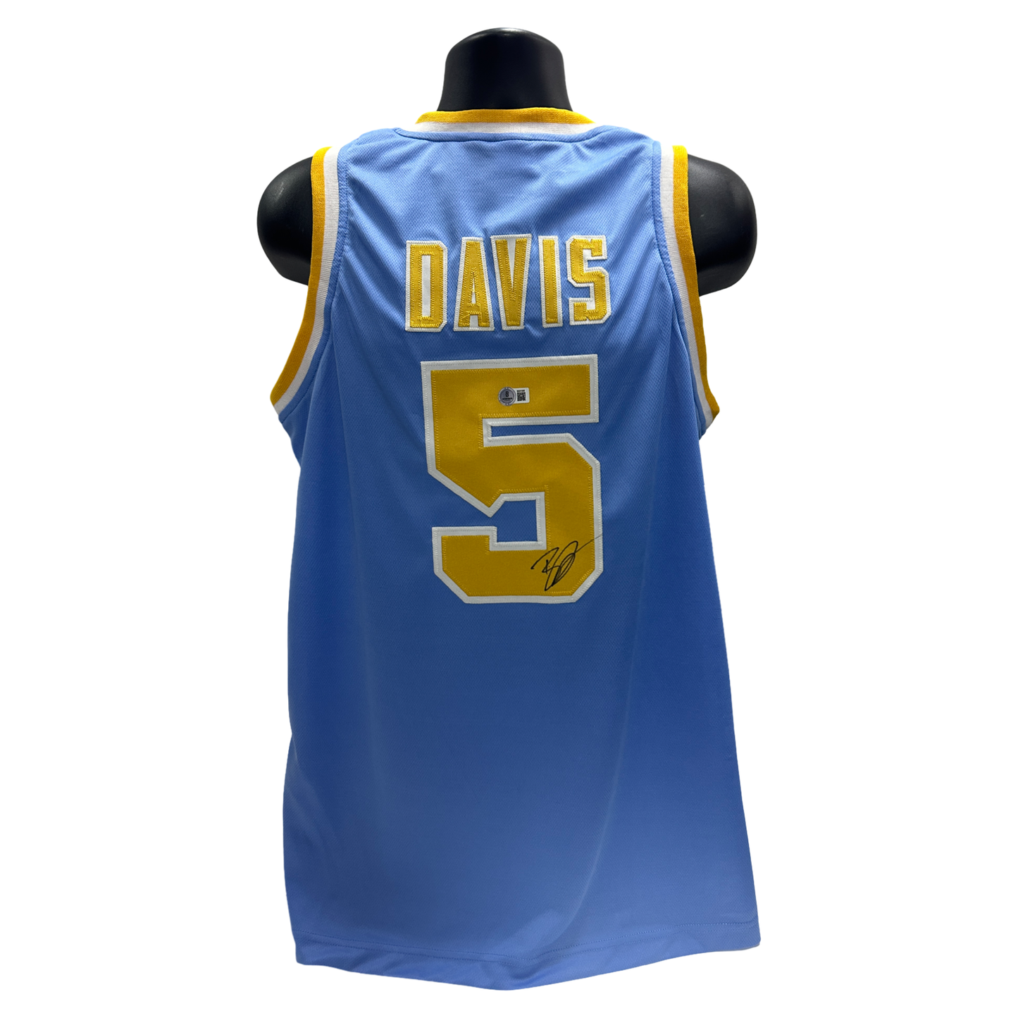 Baron Davis Autographed UCLA Blue Jersey Beckett BAS