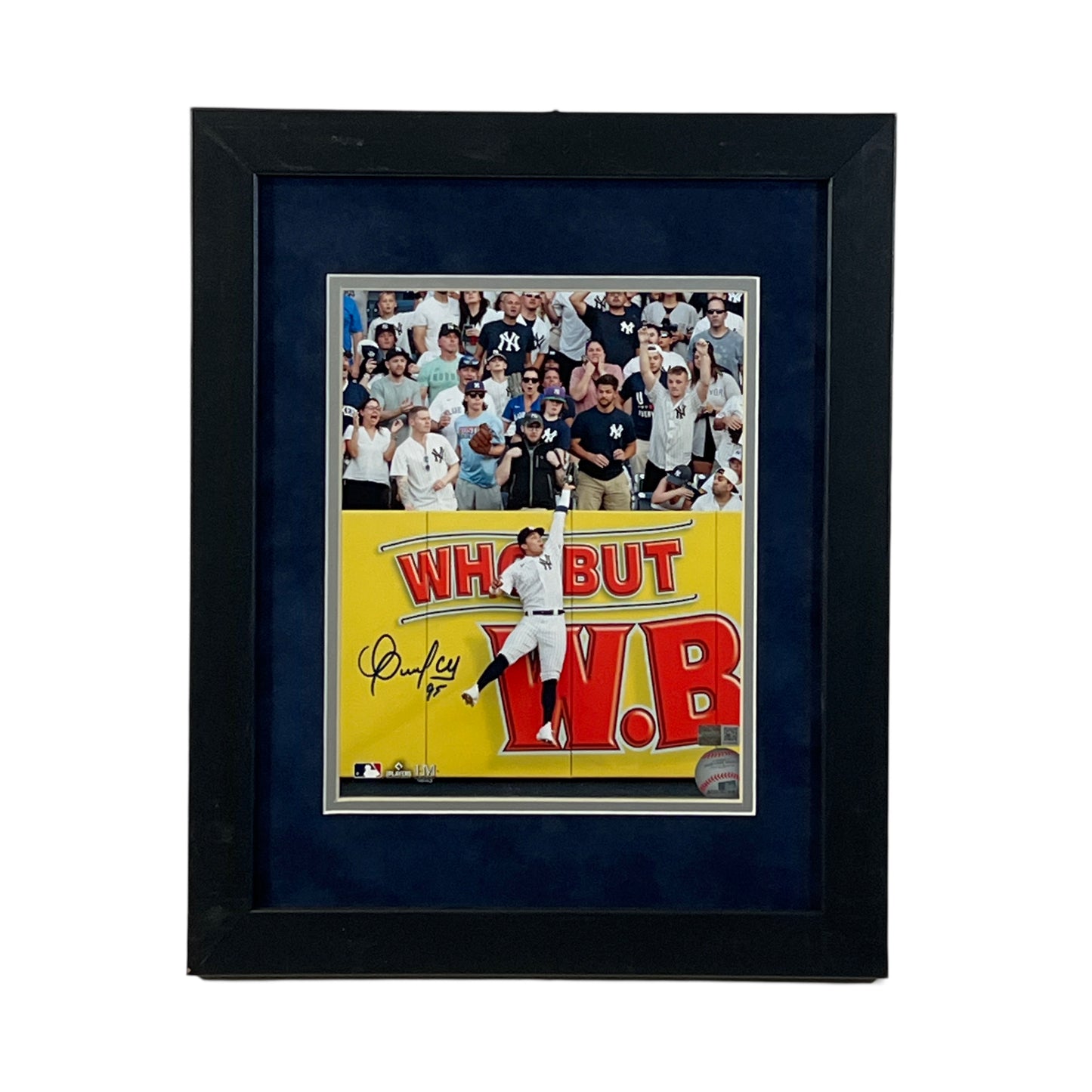 Oswaldo Cabrera Autographed New York Yankees Framed Wall Catch Highland Mint 8X10 Steiner CX