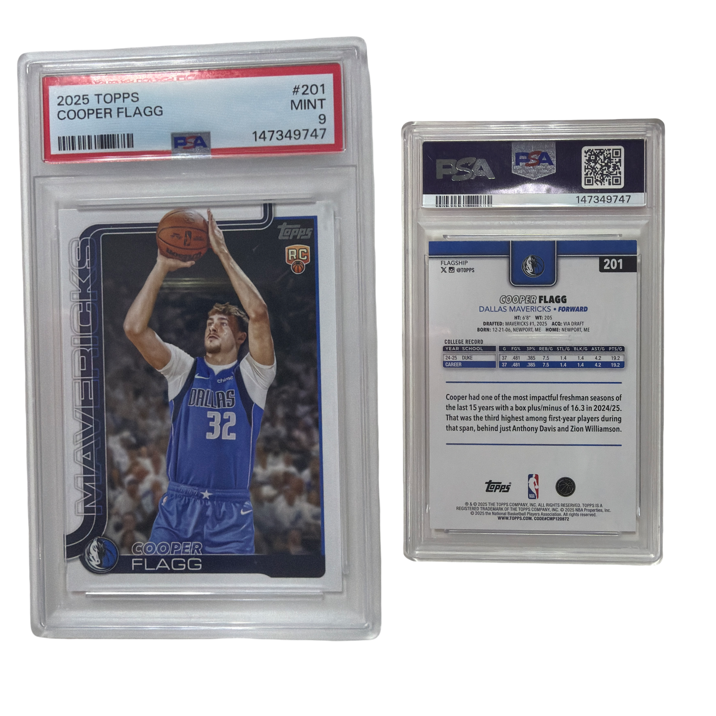2025-26 Topps - Cooper Flagg #201 (RC) PSA 9!