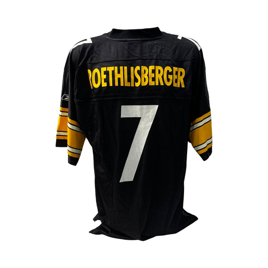 Ben Roethlisberger Unsigned Pittsburgh Steelers Black Reebok Jersey Size L