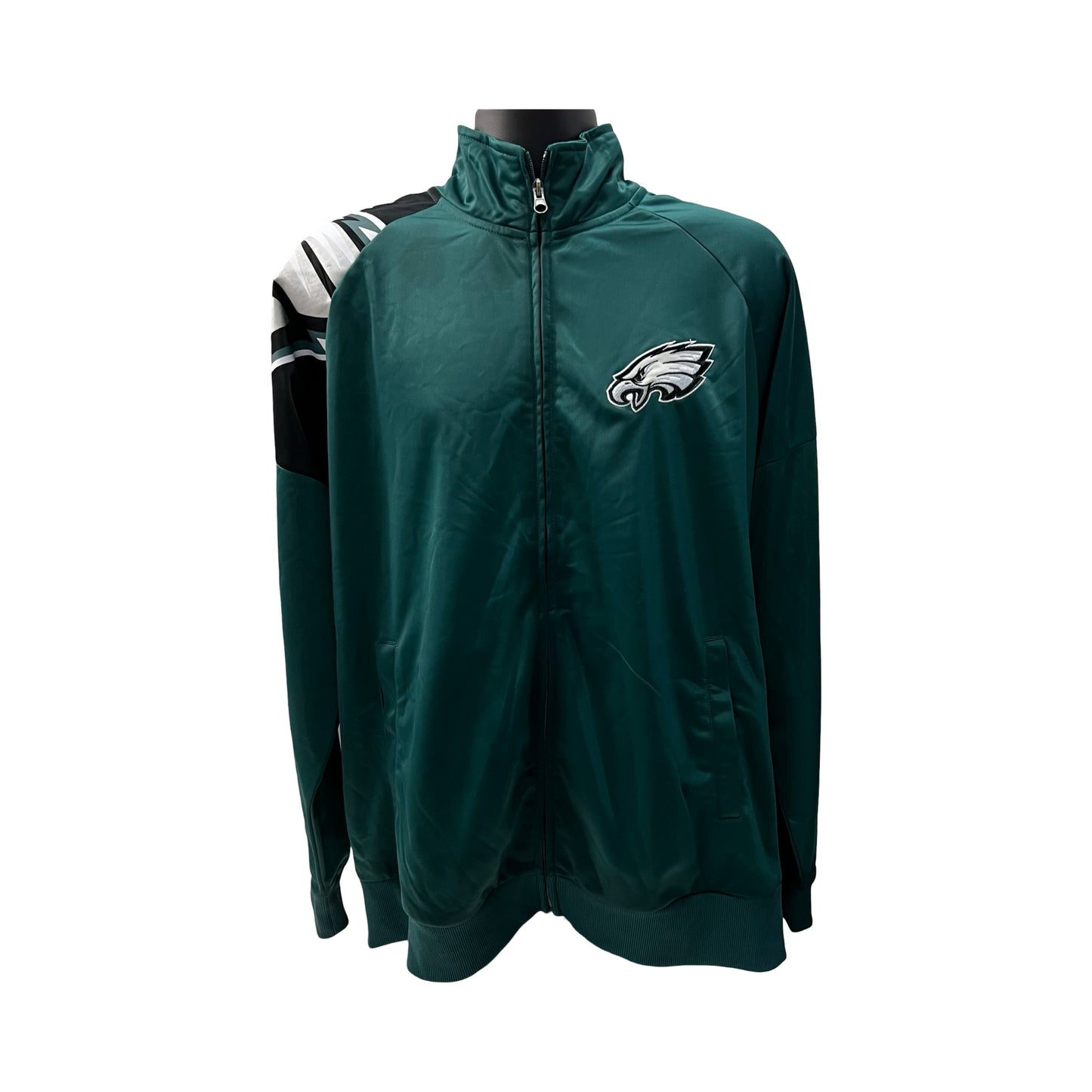 Philadelphia Eagles Zip Up Jacket With Arm Logo - Size XL