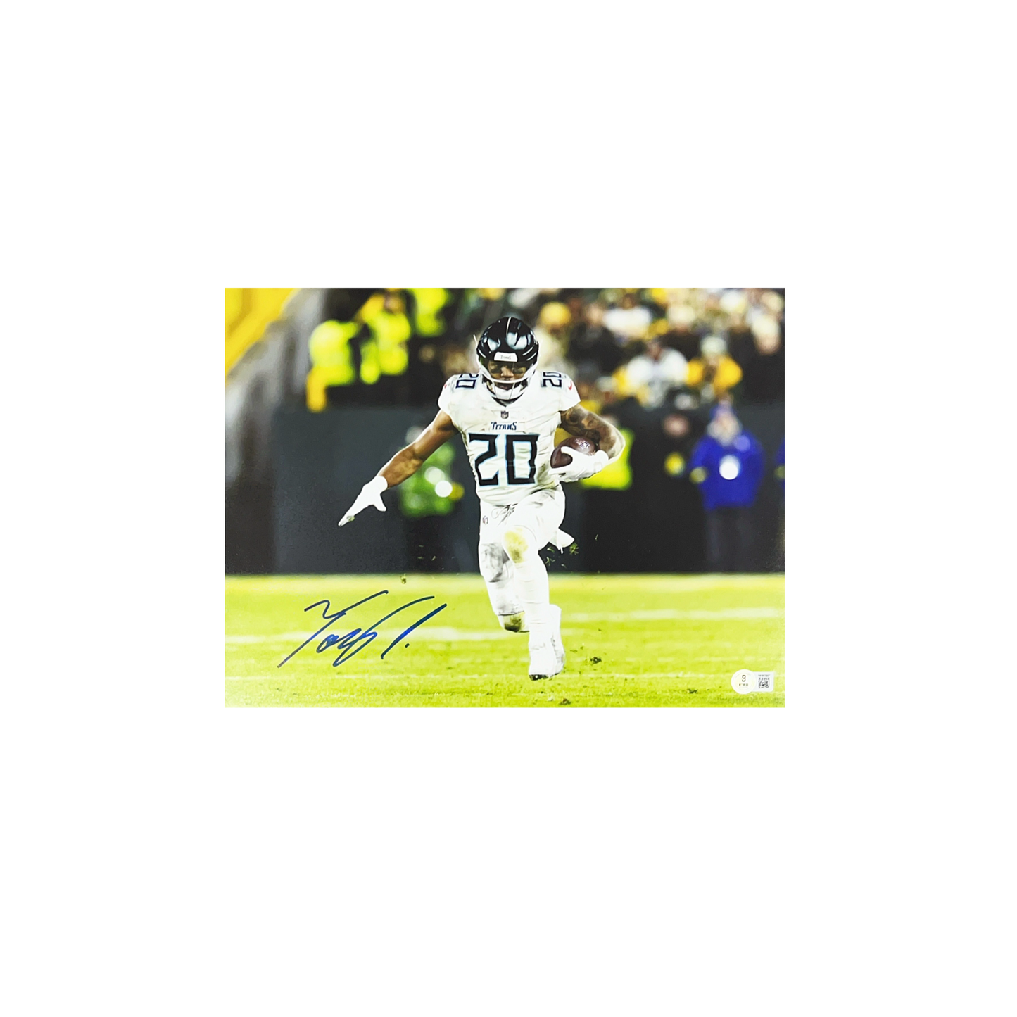 Tony Pollard Autographed Tennessee Titans Color 11x14 Beckett