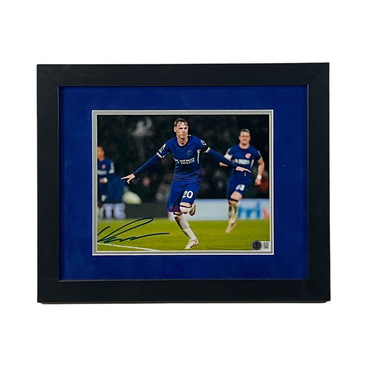 Cole Palmer Autographed Manchester City Dark Blue Jersey Framed 8x10 Beckett