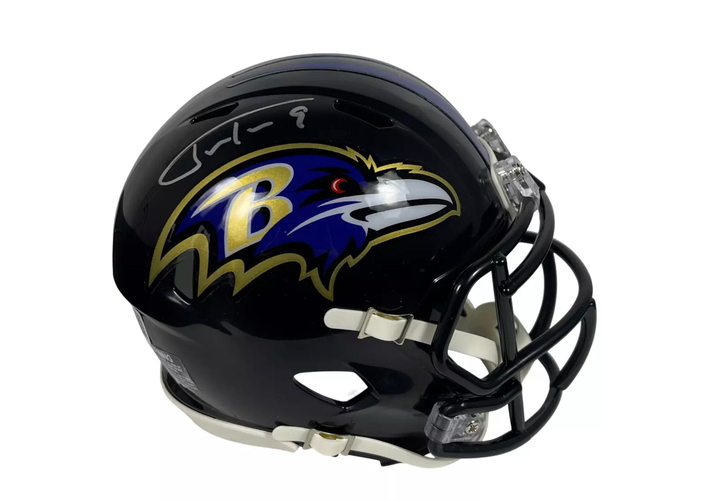 Justin Tucker Autographed Baltimore Ravens Speed Mini Helmet